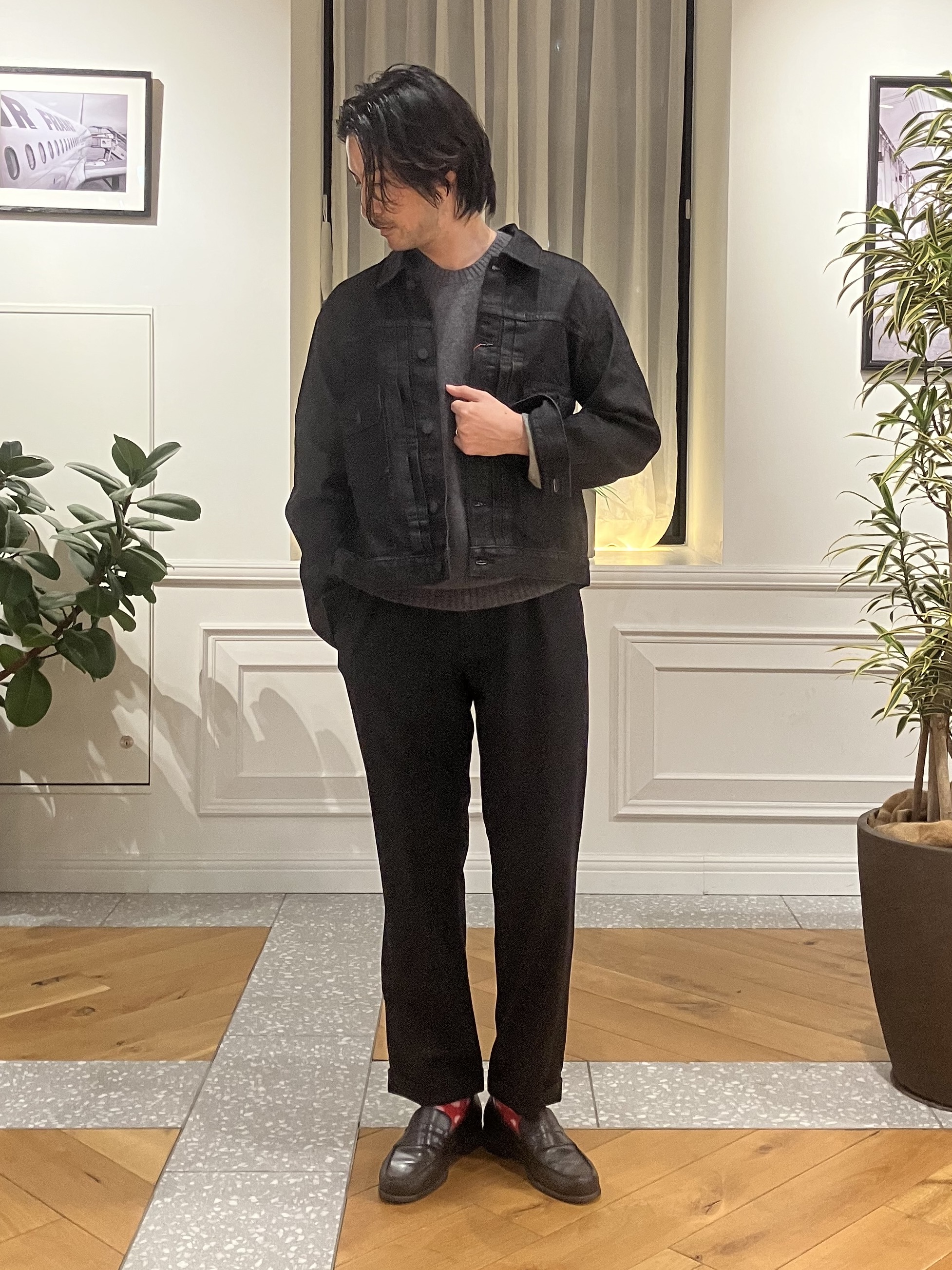 junyaさんの「DRESSTERIOR｜【干場義雅&times;DRESSTERIOR】ブラックGジャン」を使ったコーディネート