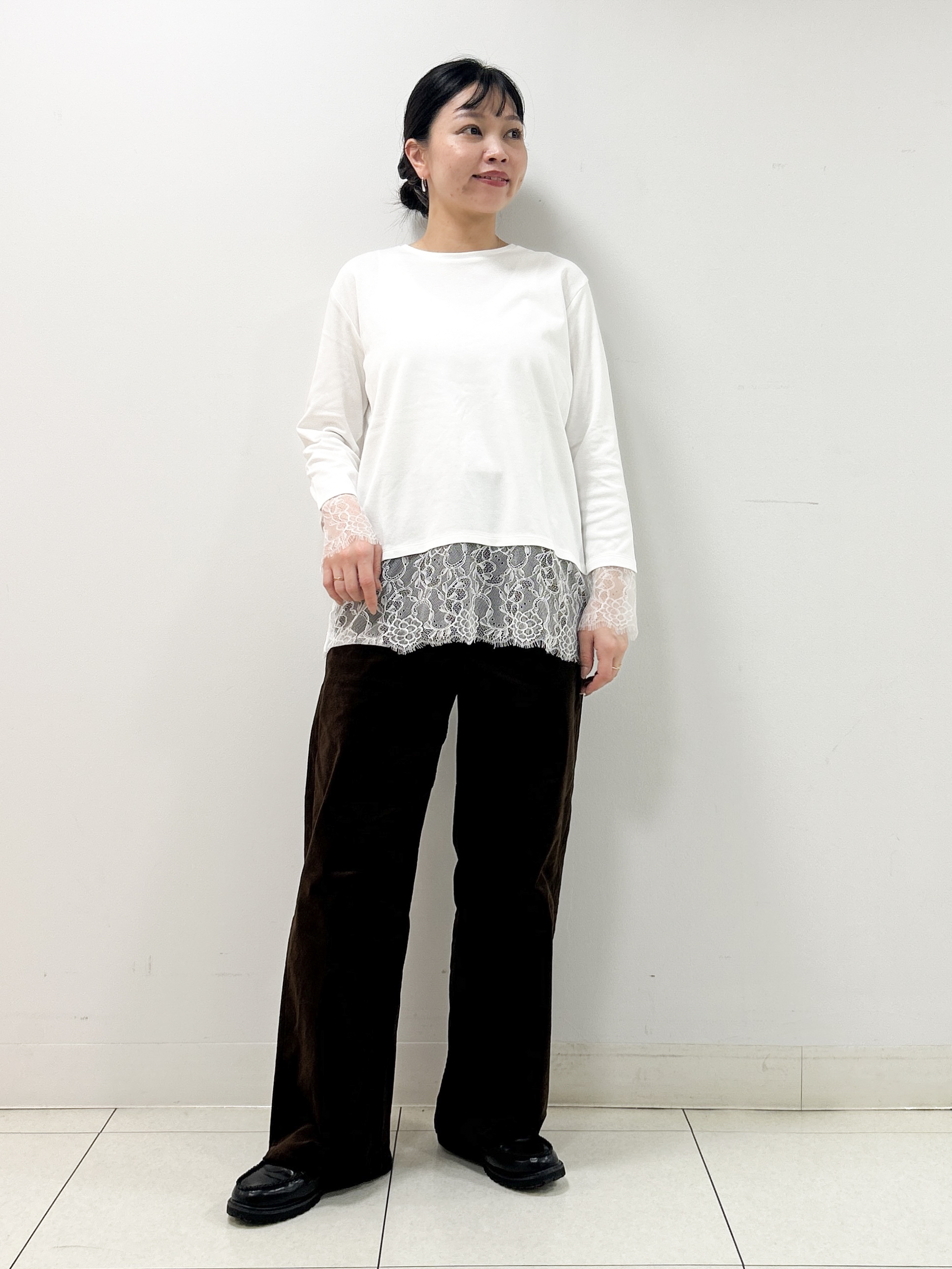 Kaiさんの「Dessin｜【洗える/秋ニット】杢調メランジ ウール混ニット」を使ったコーディネート