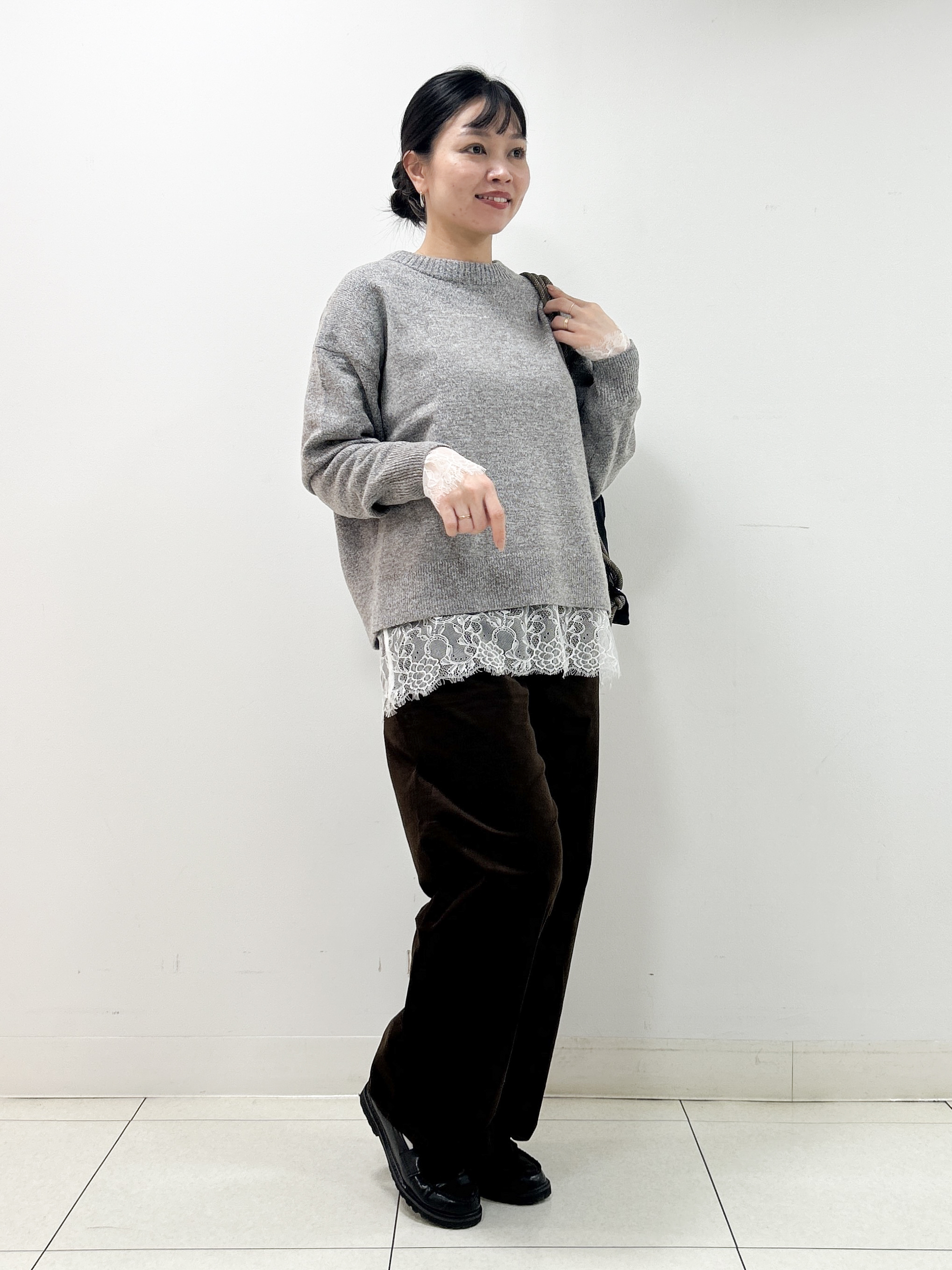 Kaiさんの「Dessin｜【洗える/秋ニット】杢調メランジ ウール混ニット」を使ったコーディネート