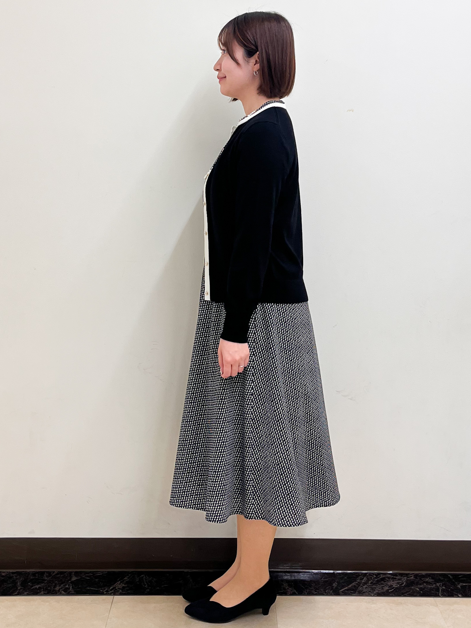 mikikoさんの「Reflect｜【手洗い／アンサンブル可】フェミニンカーディガン」を使ったコーディネート