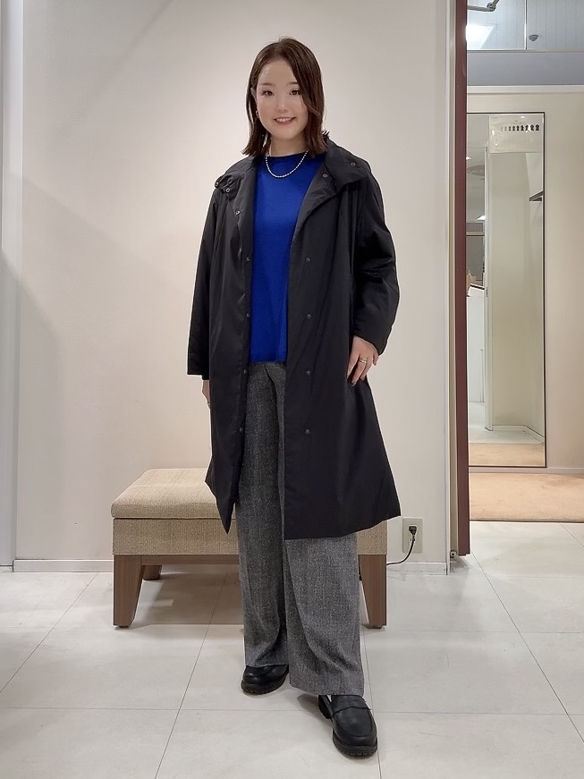 YUIさんの「UNTITLED｜【撥水/軽量/薄中綿入り】スタンドカラーコート」を使ったコーディネート