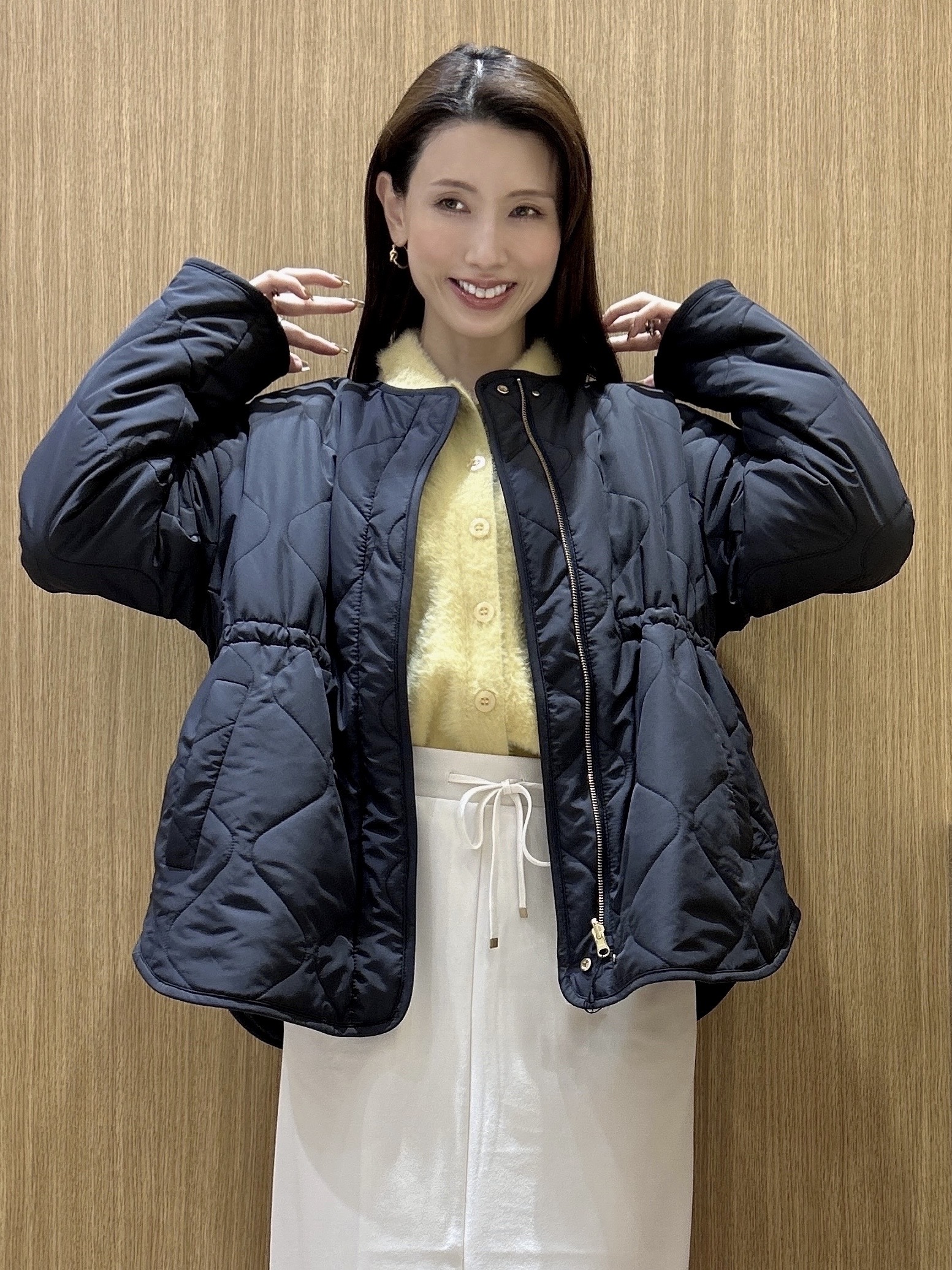 maiさんの「OPAQUE.CLIP｜【リバーシブル】撥水キルティング&times;フェイクファーブルゾン」を使ったコーディネート