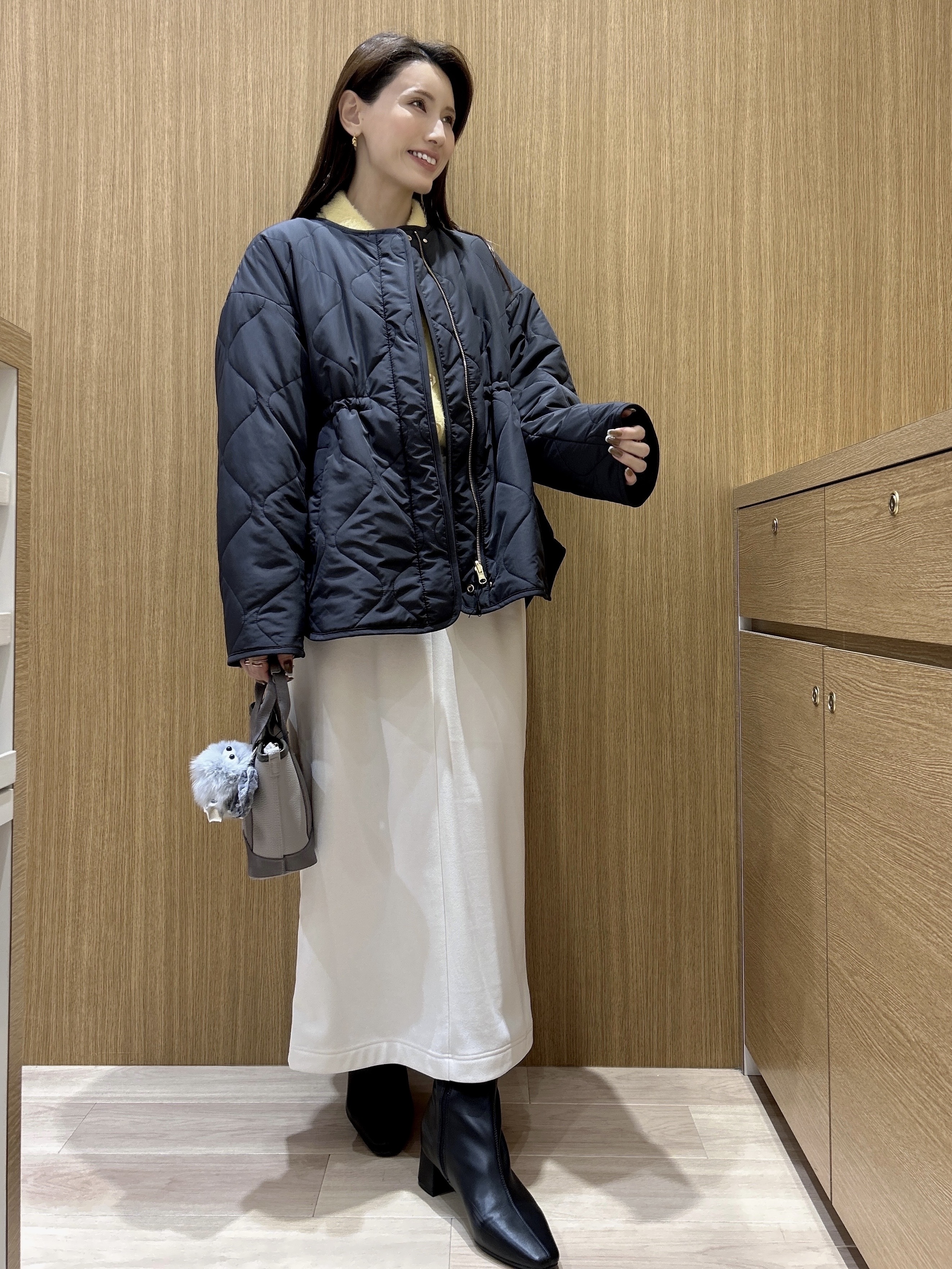 maiさんの「OPAQUE.CLIP｜【リバーシブル】撥水キルティング&times;フェイクファーブルゾン」を使ったコーディネート