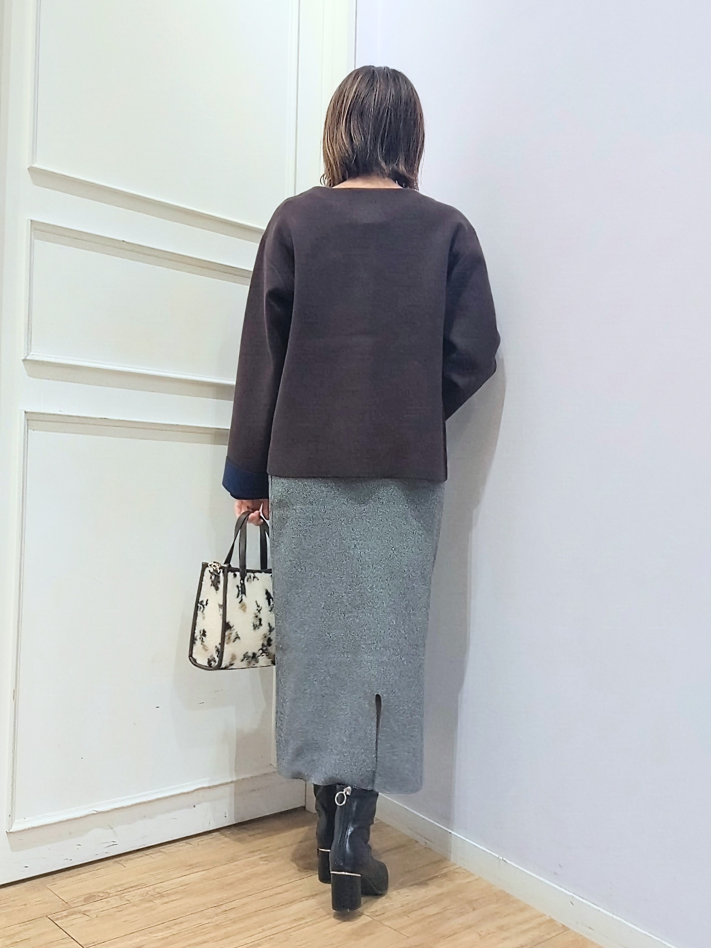 miomioさんの「SHOO･LA･RUE｜【S-LL/洗濯機可/静電気防止】もちもち配色ダブルフェイスカーディガン」を使ったコーディネート