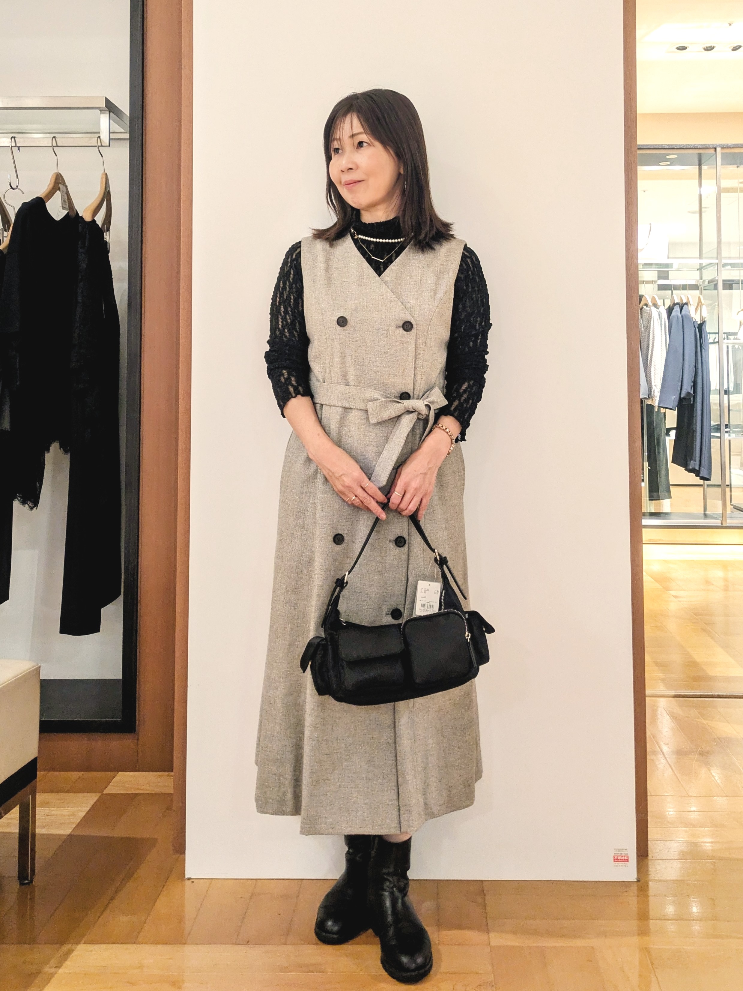 laverさんの「UNTITLED｜【軽アウター/秋羽織り】シャギージップカーデ」を使ったコーディネート
