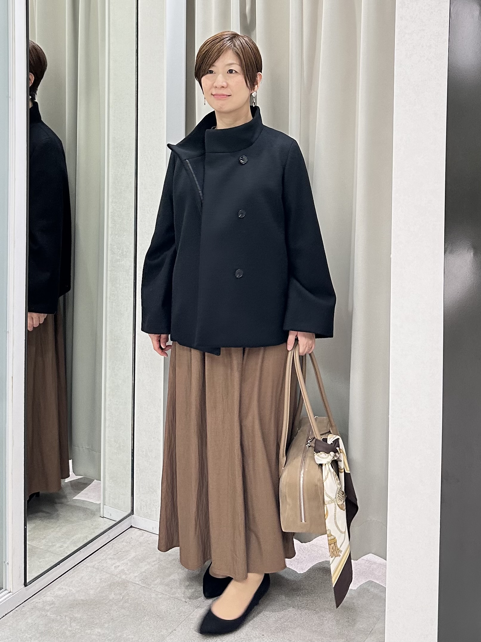 みなこさんの「UNTITLED｜ドレープワンピース」を使ったコーディネート