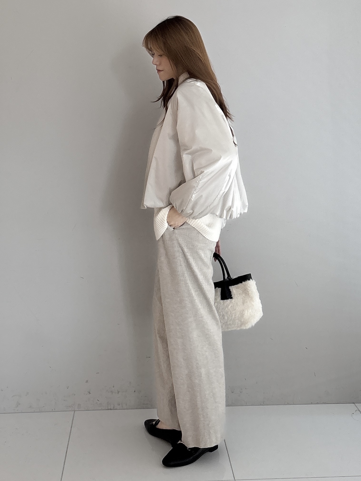 sayaさんの「UNTITLED｜【軽アウター/中綿/秋冬コート】ショートブルゾン」を使ったコーディネート