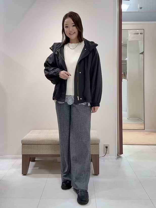 YUIさんの「UNTITLED｜【撥水/軽アウター/2way】タフタマウンテンパーカー」を使ったコーディネート