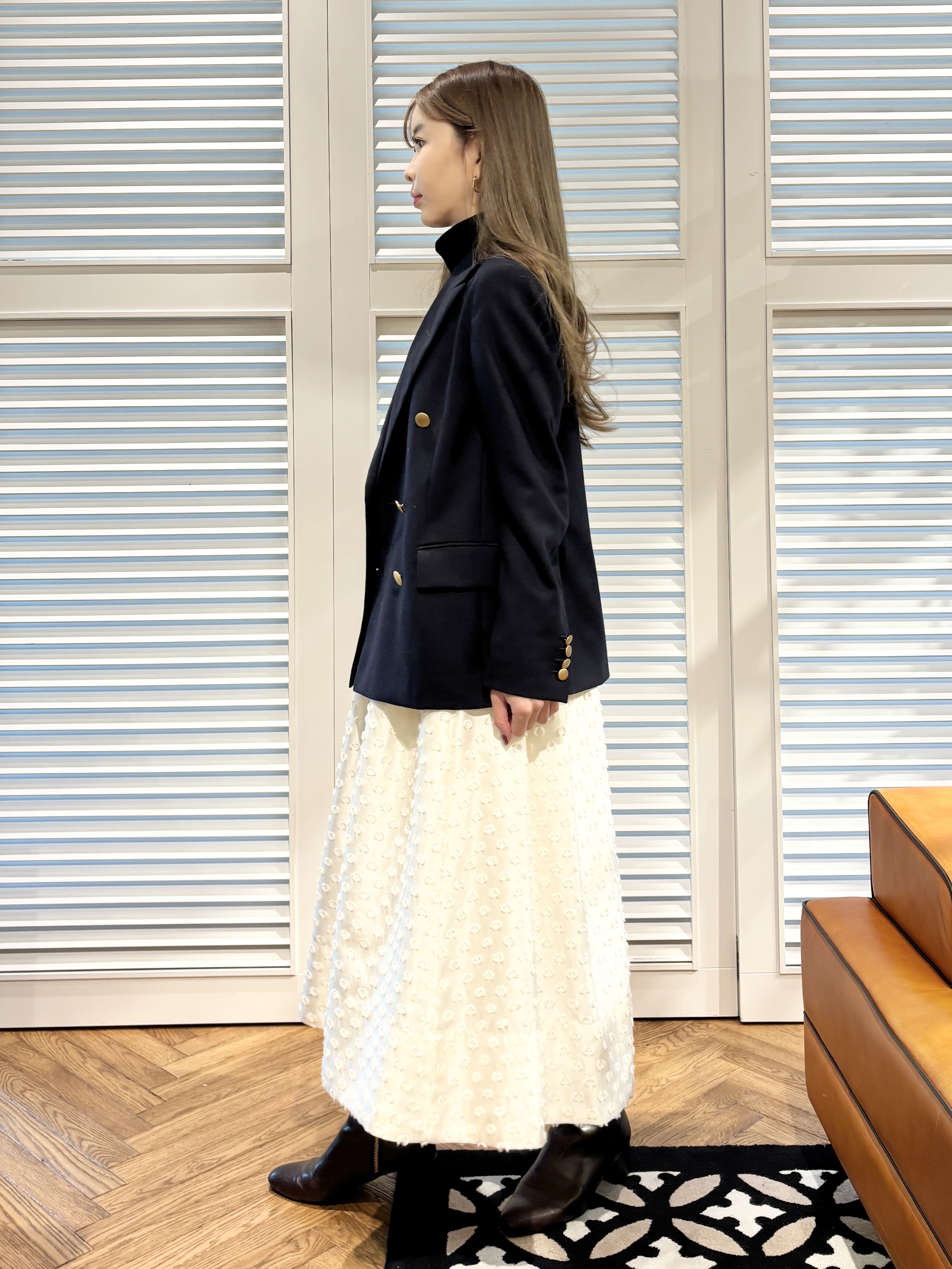 清水夏姫さんの「DRESSTERIOR｜【STORY11月号掲載】ウールブレンド ダブルブレストジャケット」を使ったコーディネート
