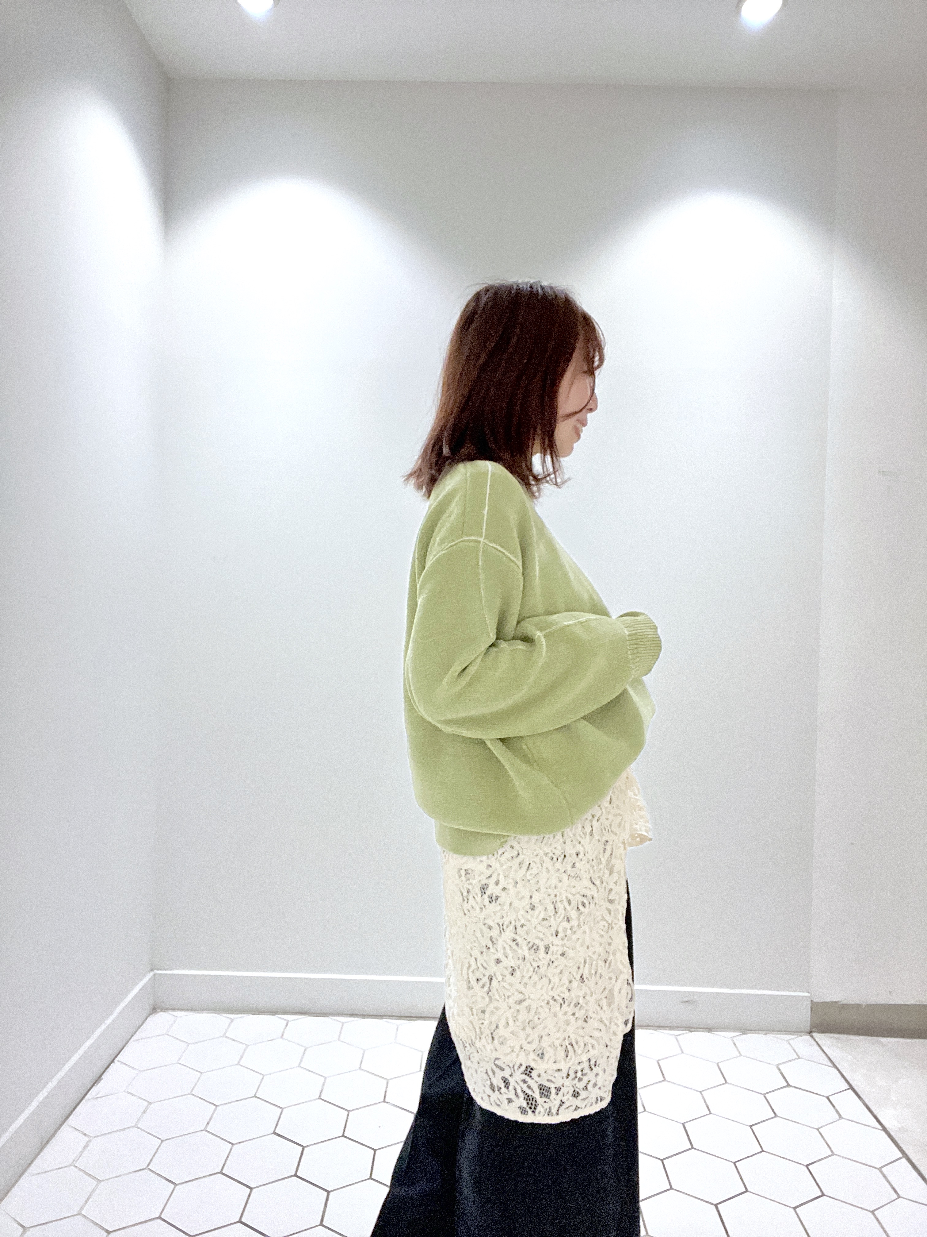 Makinoさんの「Dessin｜【洗える】ラインリブ ミニモールニット プルオーバー」を使ったコーディネート