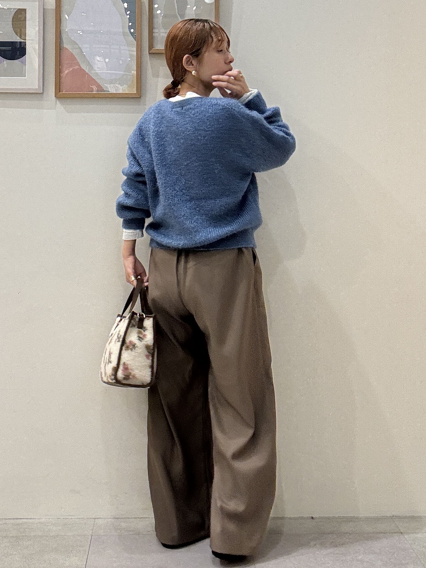 たけぴさんの「SHOO･LA･RUE｜【洗濯機可/S-LL】縦ラインですっきり お袖配色リブトップス」を使ったコーディネート