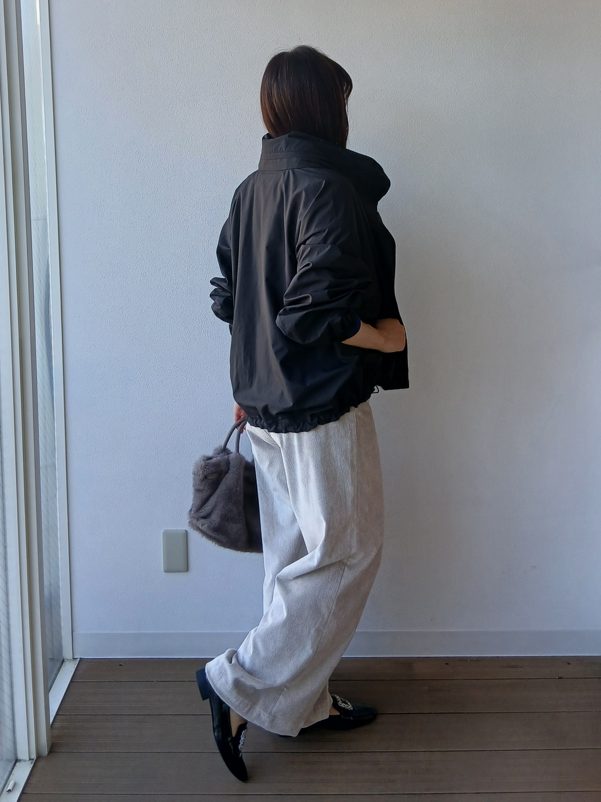 なみきさんの「UNTITLED｜【撥水/軽アウター/2way】タフタマウンテンパーカー」を使ったコーディネート