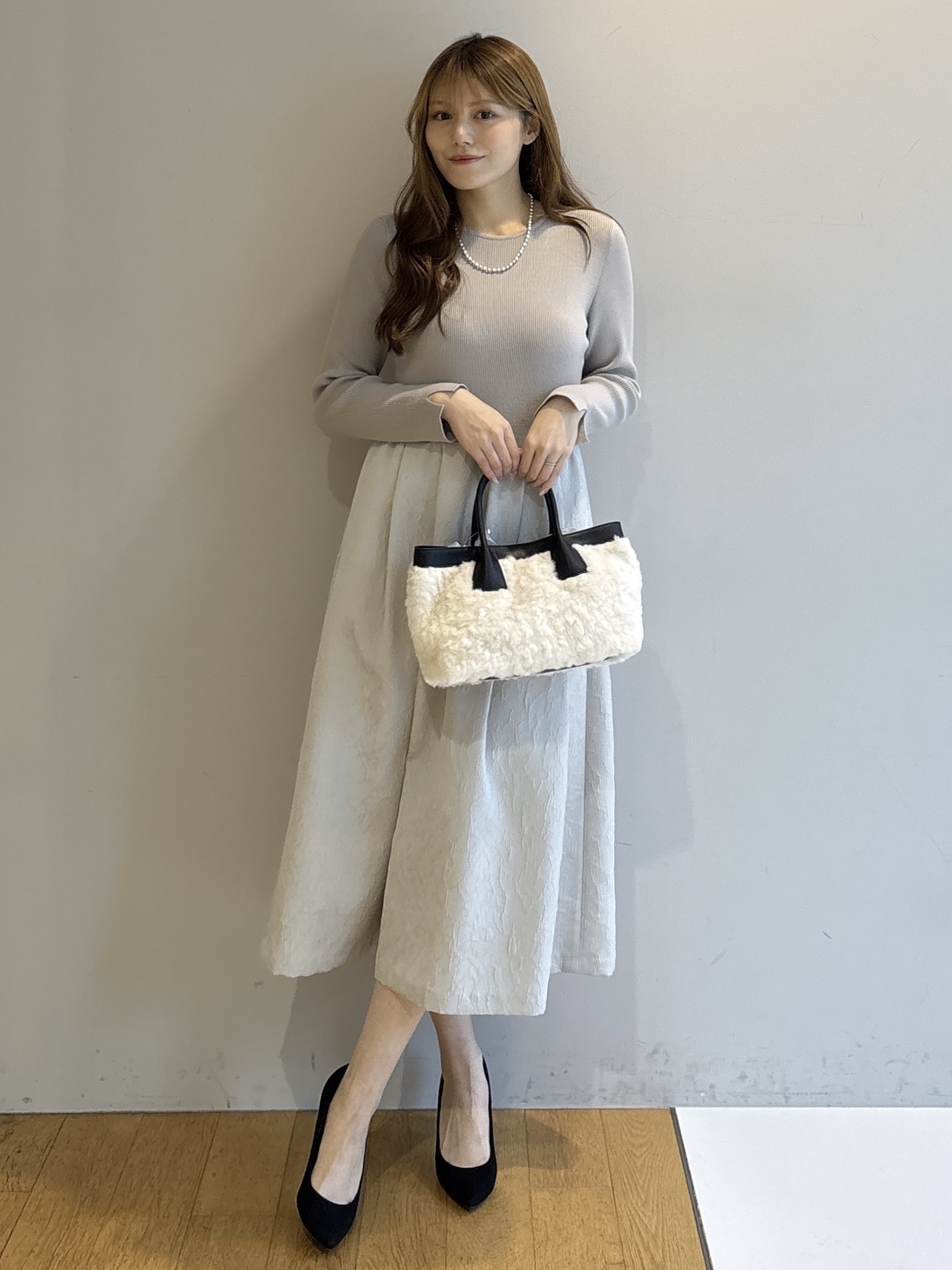 sayaさんの「UNTITLED｜ニットドッキングワンピース」を使ったコーディネート