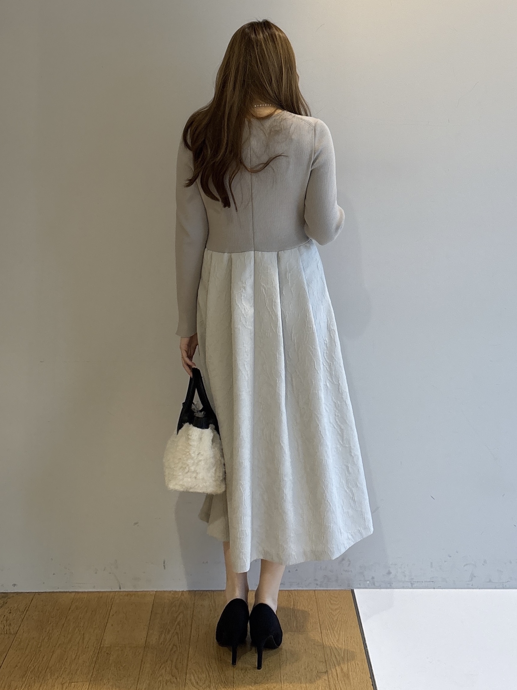 sayaさんの「UNTITLED｜ニットドッキングワンピース」を使ったコーディネート
