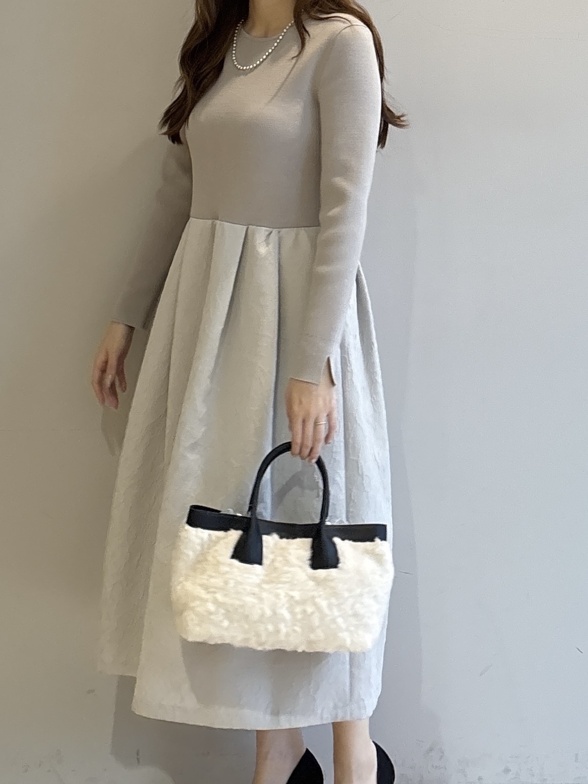 sayaさんの「UNTITLED｜ニットドッキングワンピース」を使ったコーディネート