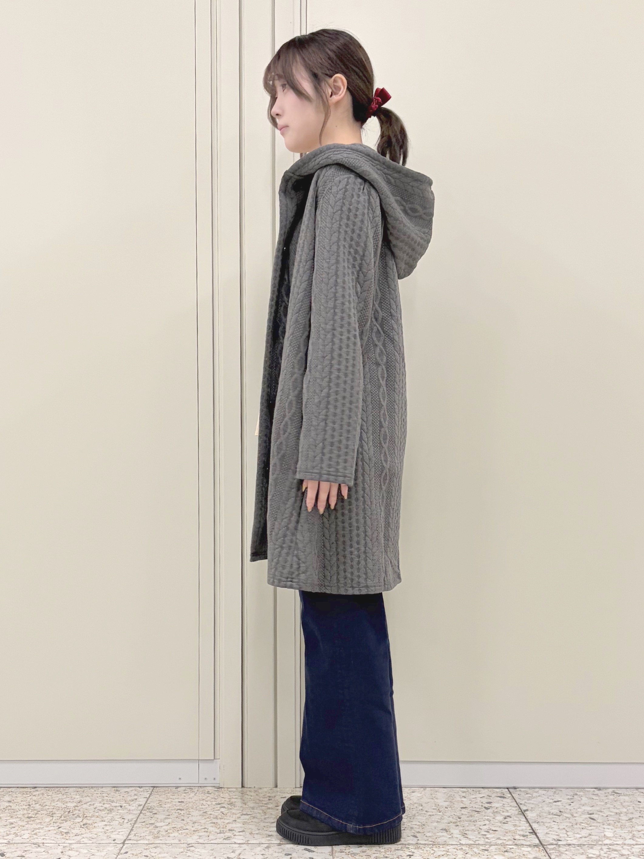 ひよりん⭐️さんの「SHOO･LA･RUE｜【S-LL/ゆるシルエット】体型カバーしながらスマートに魅せる ラインジャカードコーディガン」を使ったコーディネート