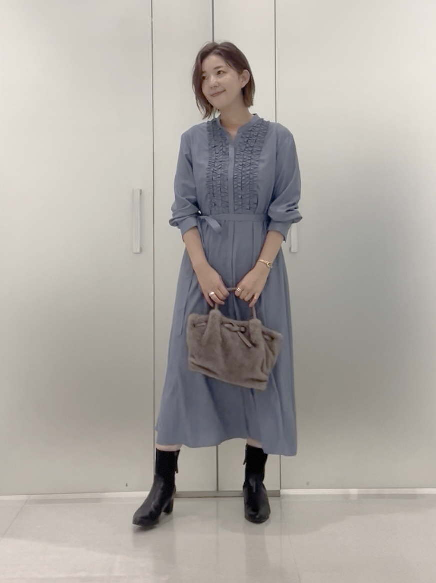まどかさんの「UNTITLED｜【着映えアイテム】フロントフリルディティールワンピース」を使ったコーディネート