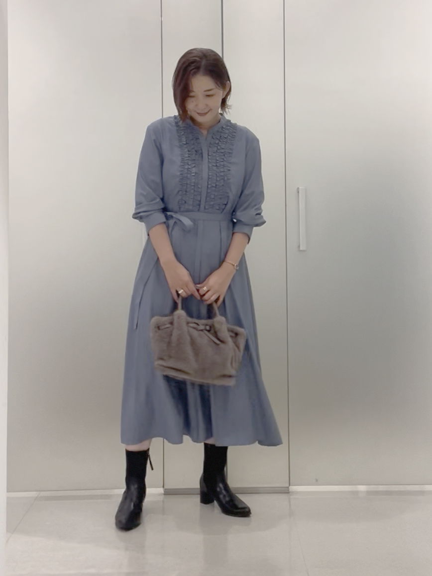 まどかさんの「UNTITLED｜【着映えアイテム】フロントフリルディティールワンピース」を使ったコーディネート