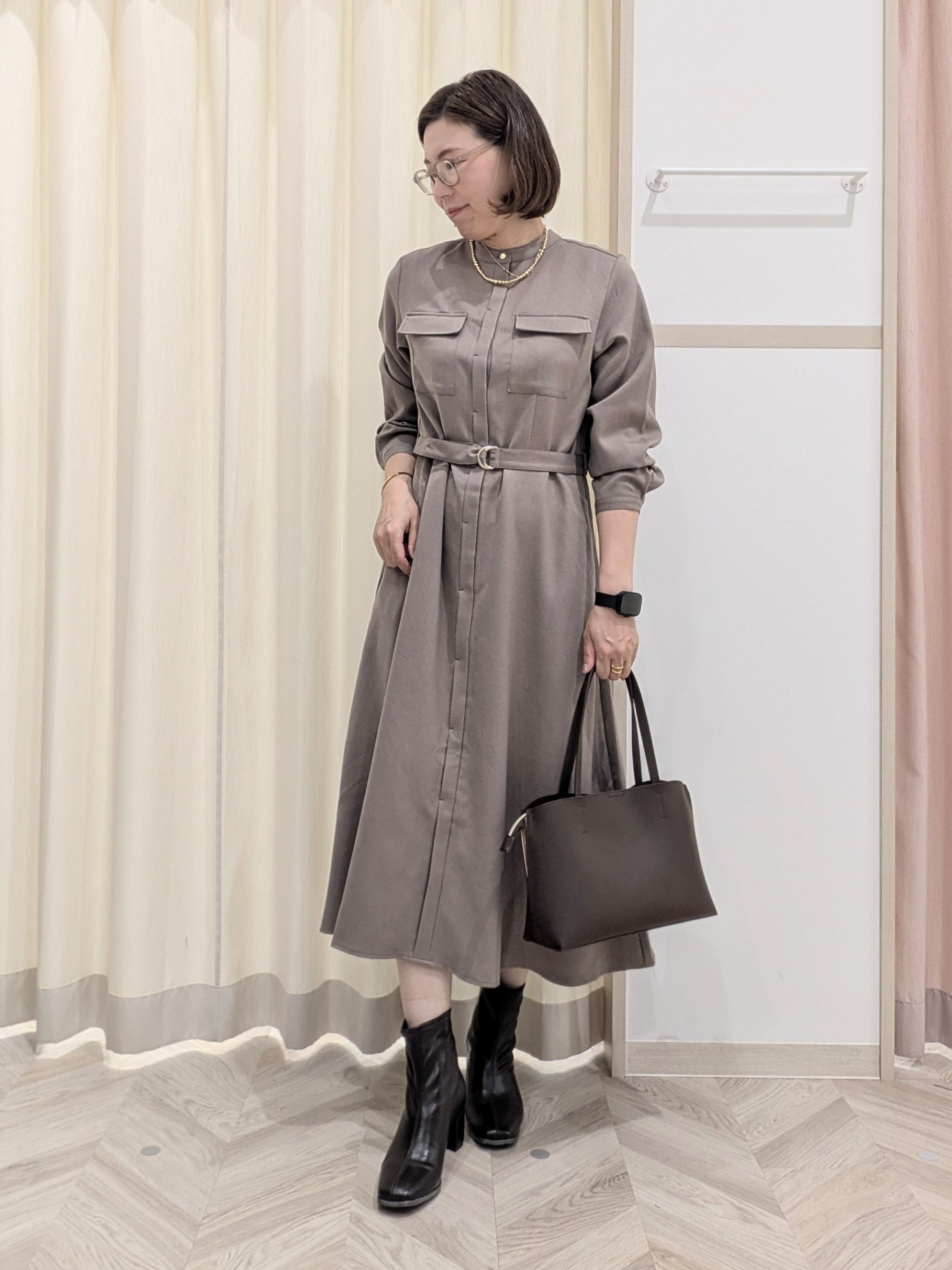 miyuさんの「SHOO･LA･RUE｜【アンサンブル可/S-LL/洗濯機可】配色使いが目を惹く クルーネックニットカーディガン」を使ったコーディネート