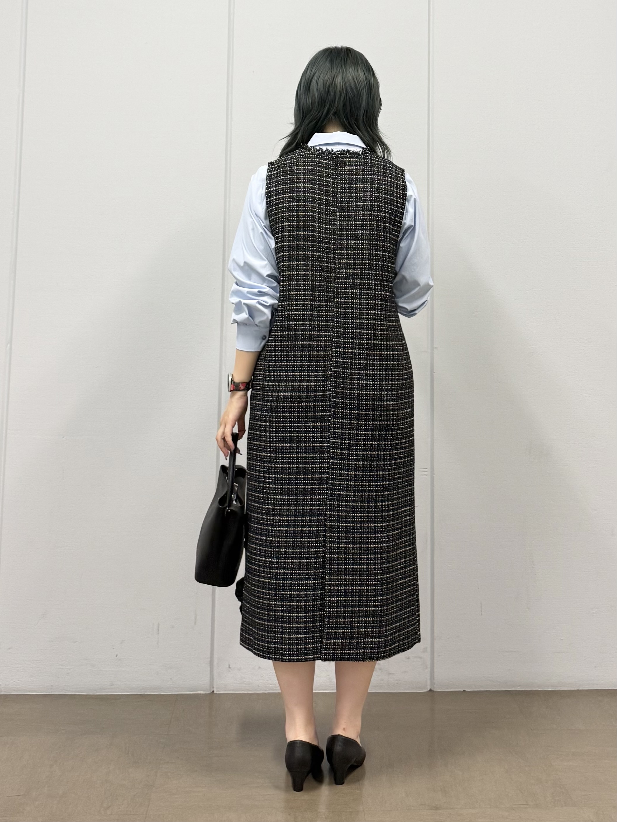 mizukiさんの「INDIVI｜【ストレッチ◎】取外し可ボウタイシャツ」を使ったコーディネート
