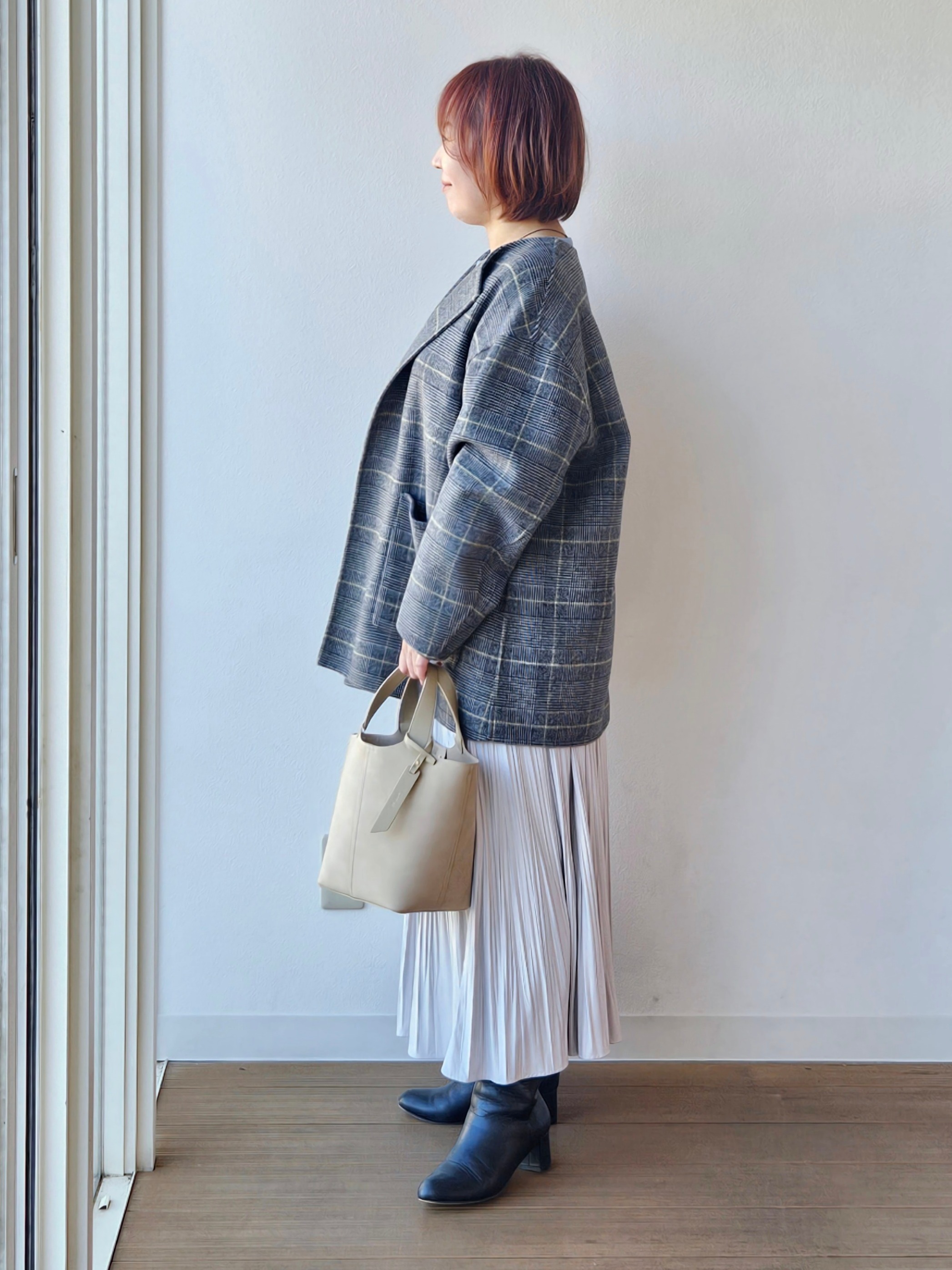 やじまさんの「UNTITLED｜【マフラー付き/ゆったり】リバーコート」を使ったコーディネート