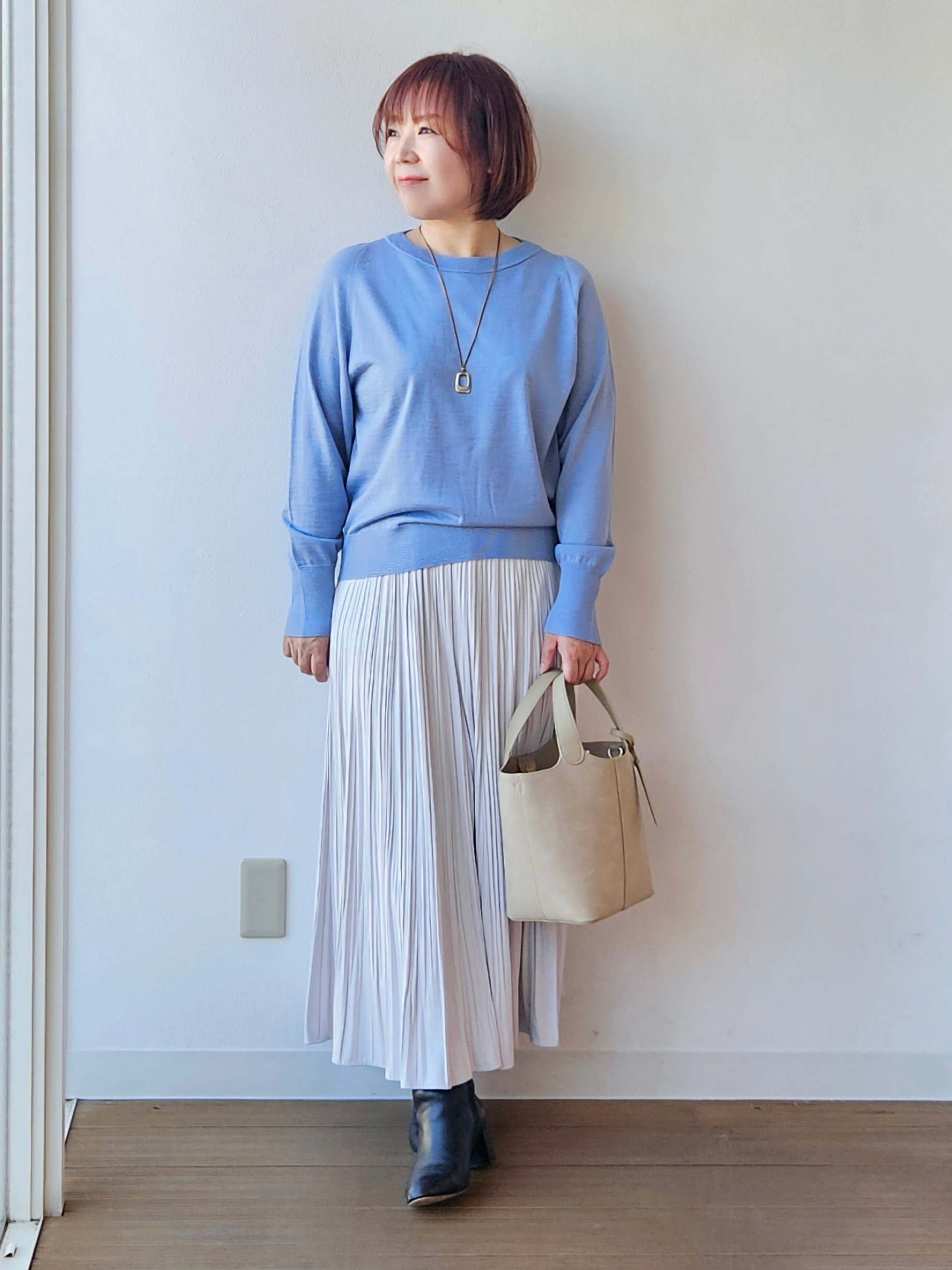 やじまさんの「UNTITLED｜【マフラー付き/ゆったり】リバーコート」を使ったコーディネート