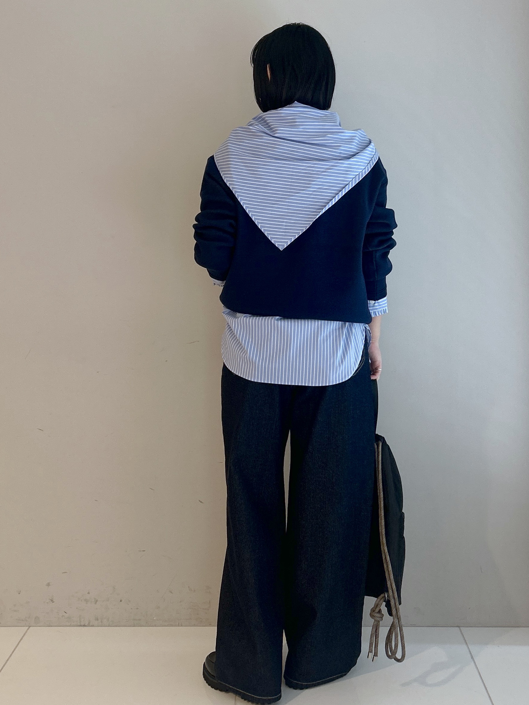 Hirokaさんの「Dessin｜【店頭人気/洗濯機OK/秋レイヤード】スウェットライク ロゴニット」を使ったコーディネート