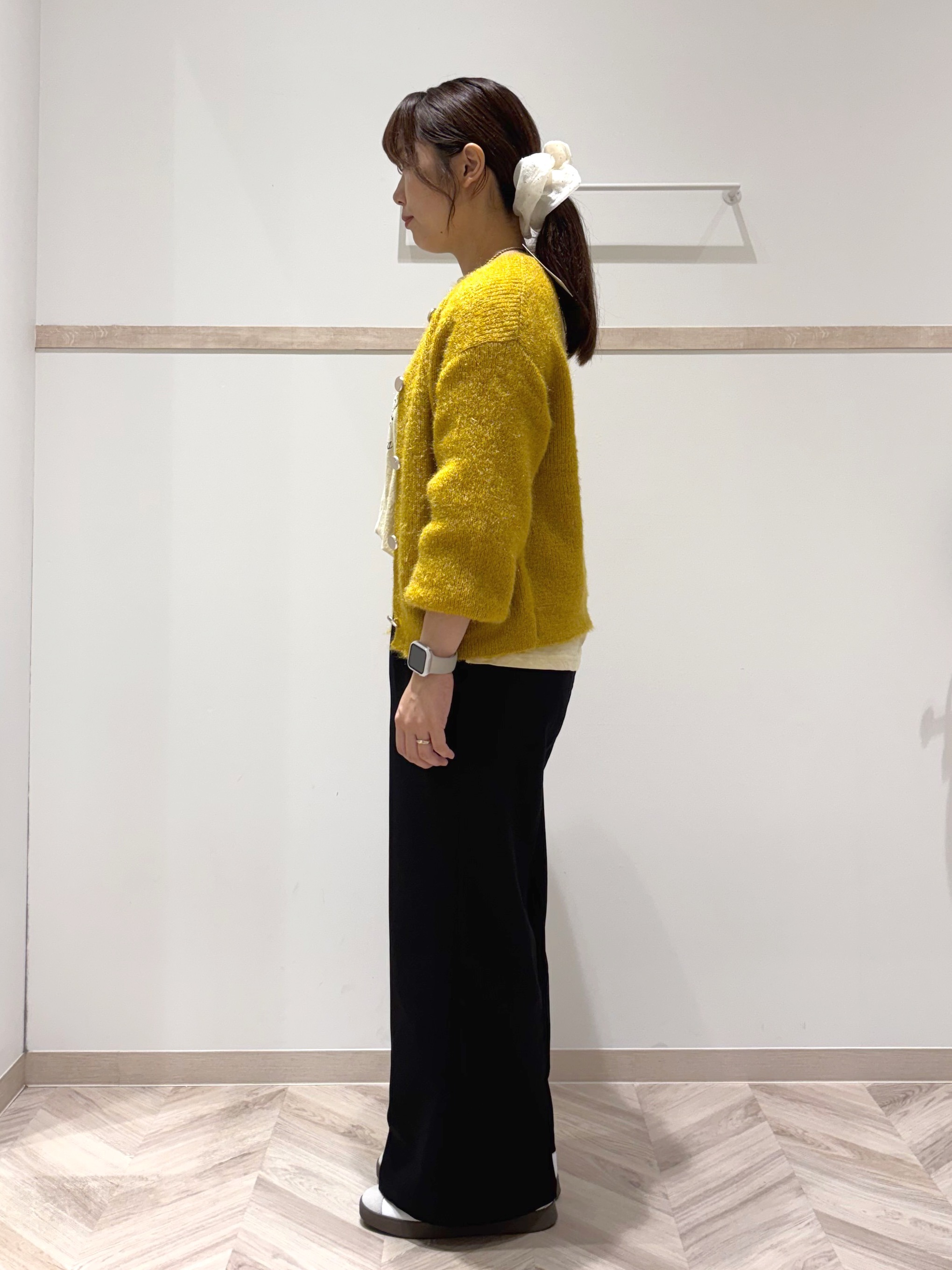 donpiさんの「SHOO･LA･RUE｜【S-LL】ゆるもこ シャギーニットカーディガン」を使ったコーディネート