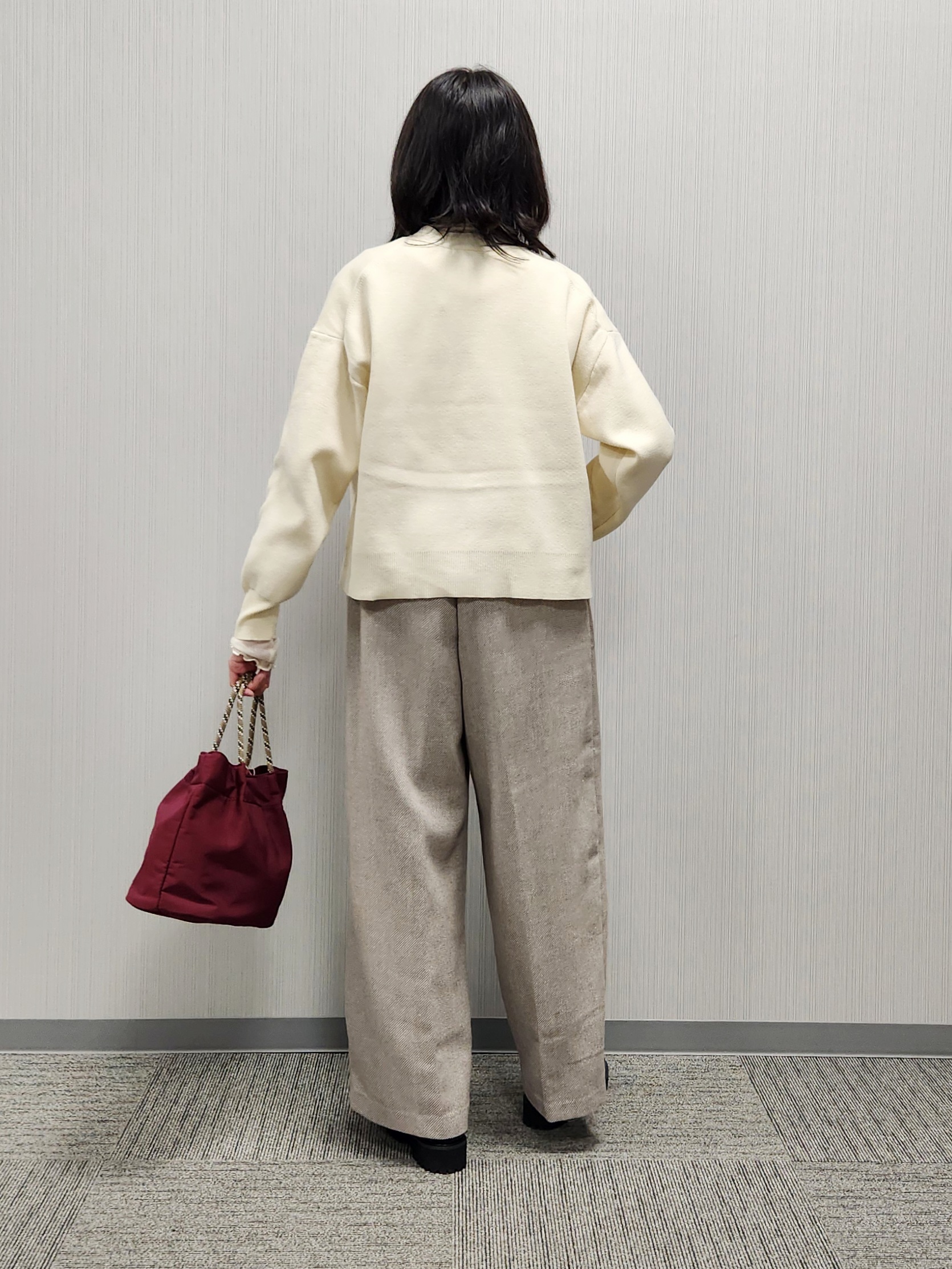 naraさんの「Dessin｜【洗える/秋羽織り】ミラノリブVネックカーディガン」を使ったコーディネート
