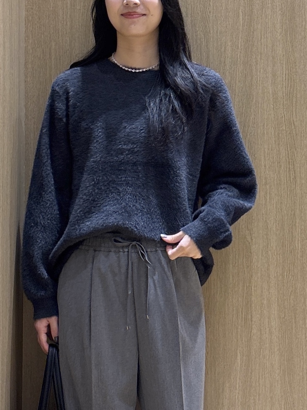 sachikoさんの「OPAQUE.CLIP｜カシミヤブレンドウール ミドルピーコート」を使ったコーディネート
