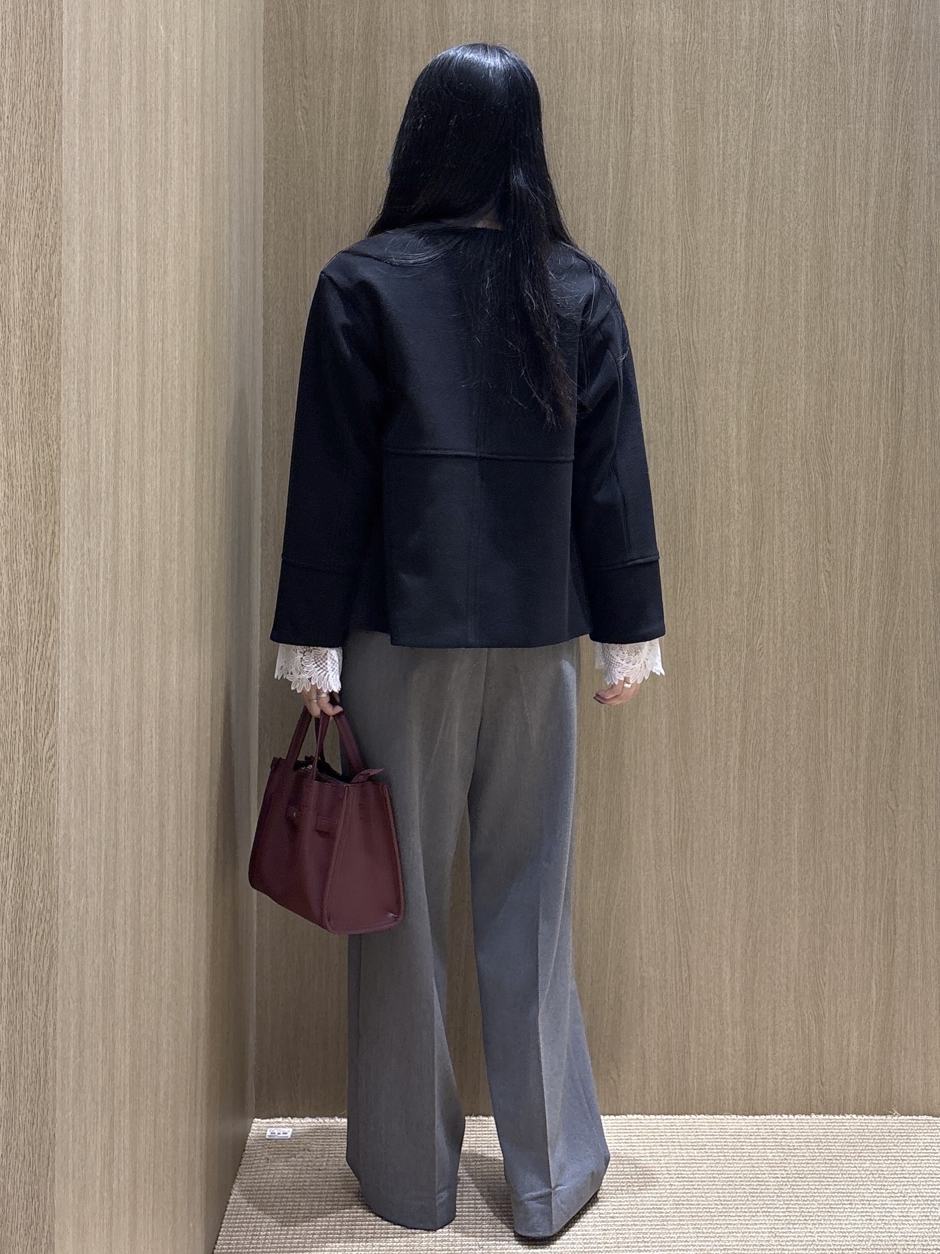 sachikoさんの「OPAQUE.CLIP｜ウールライク ノーカラーコート【洗濯機OK】」を使ったコーディネート