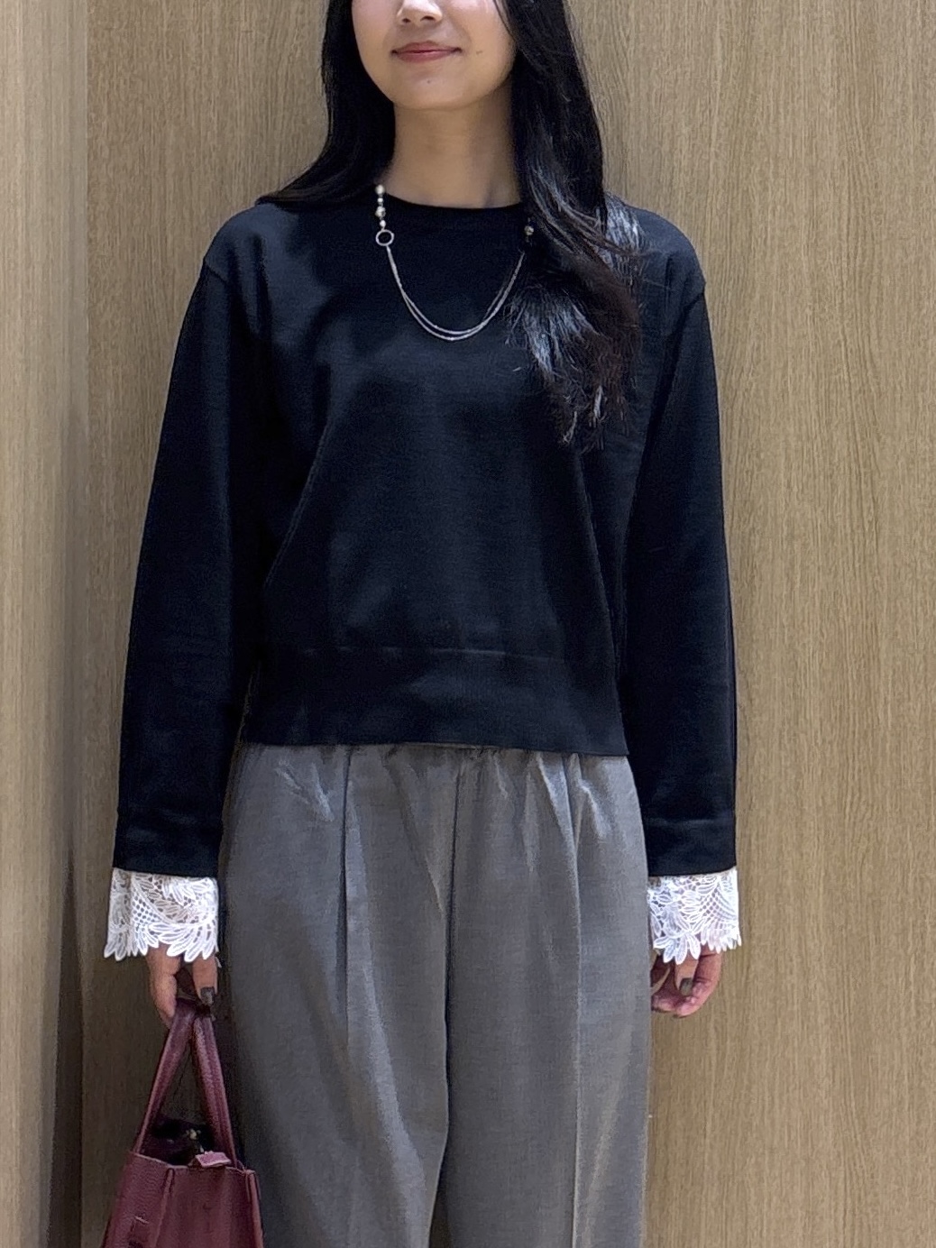 sachikoさんの「OPAQUE.CLIP｜ウールライク ノーカラーコート【洗濯機OK】」を使ったコーディネート