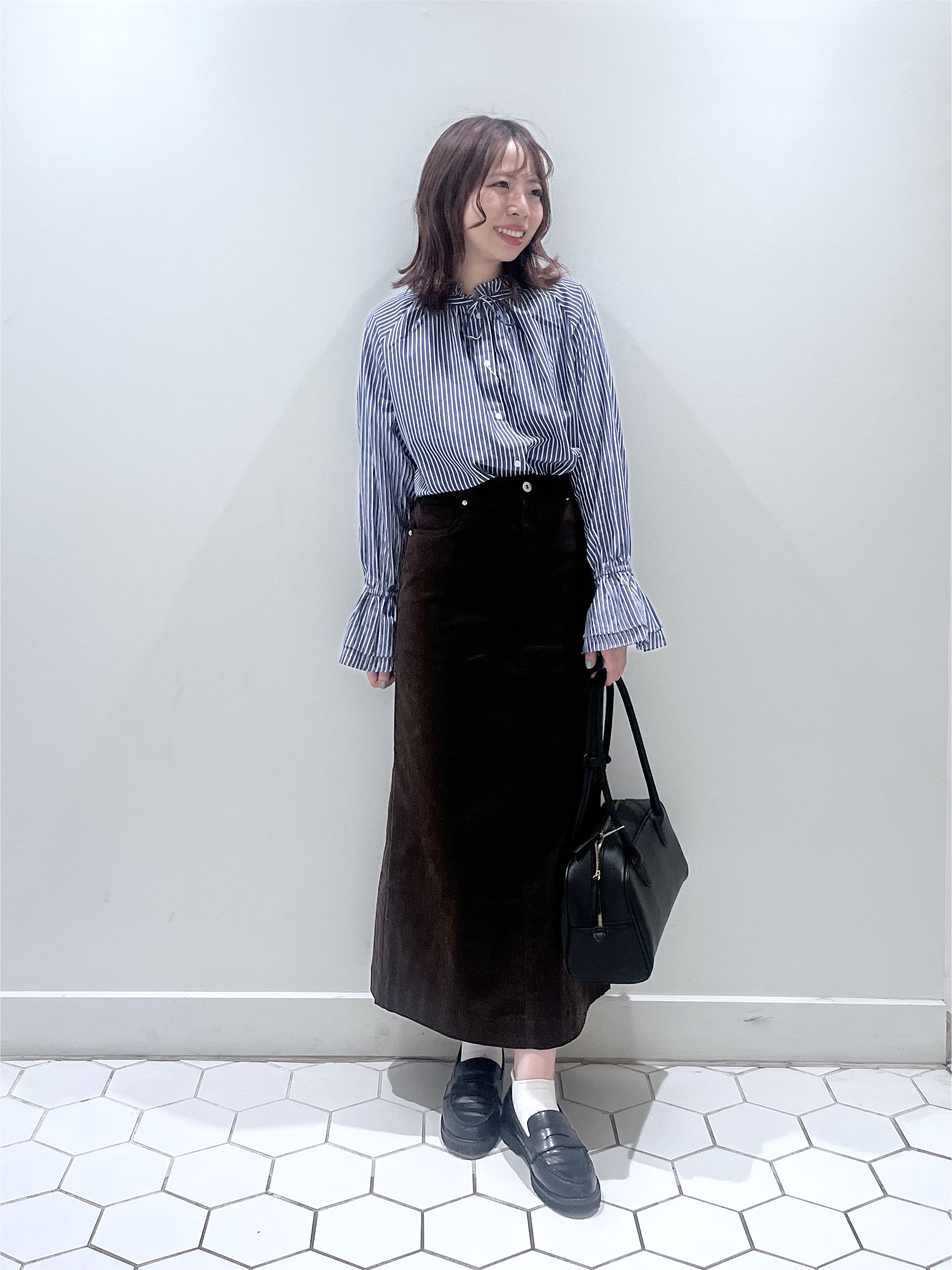 Makinoさんの「Dessin｜【定番アイテム/昨年好評】メランジ起毛ノーカラージャケット」を使ったコーディネート