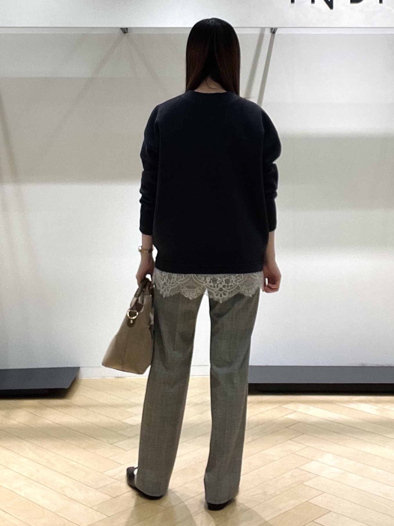 mさんの「INDIVI｜【ミラノリブ編み】ジップニットブルゾン」を使ったコーディネート