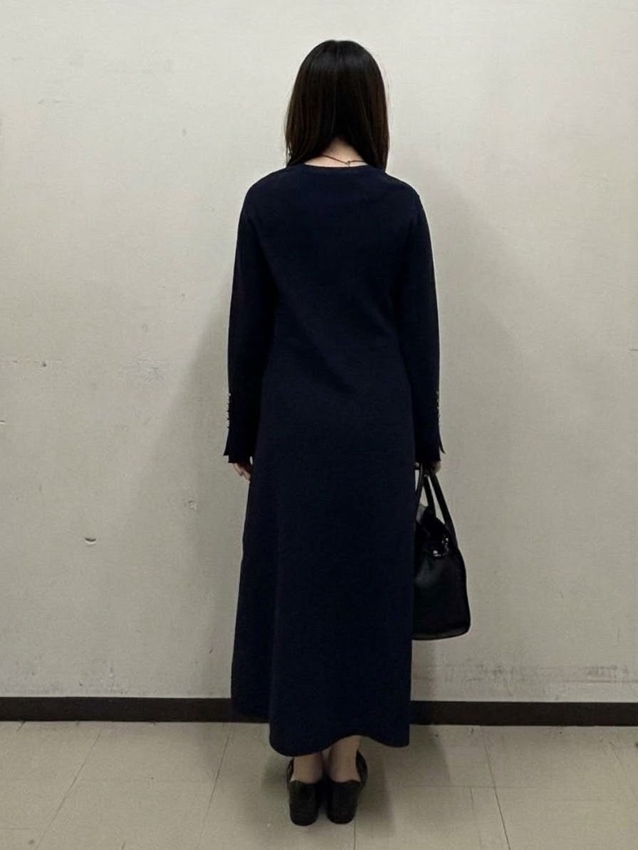 noeさんの「INDIVI｜【一着でコーデ完成！】ニットコンビ 美スタイルワンピース」を使ったコーディネート