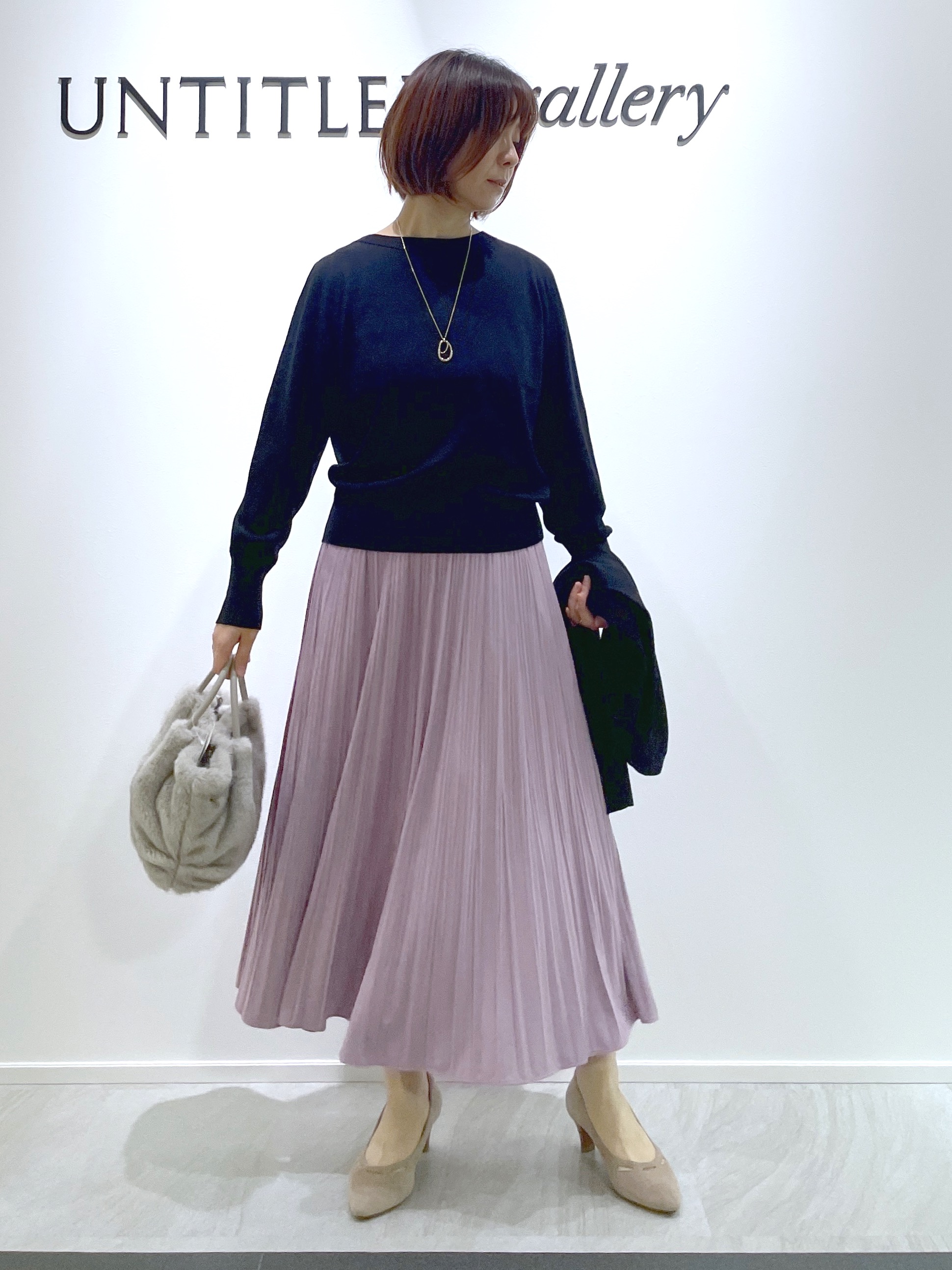 hanaさんの「UNTITLED｜【アンサンブル可/秋羽織り/通勤】シルクウールカシミヤカーディガン」を使ったコーディネート