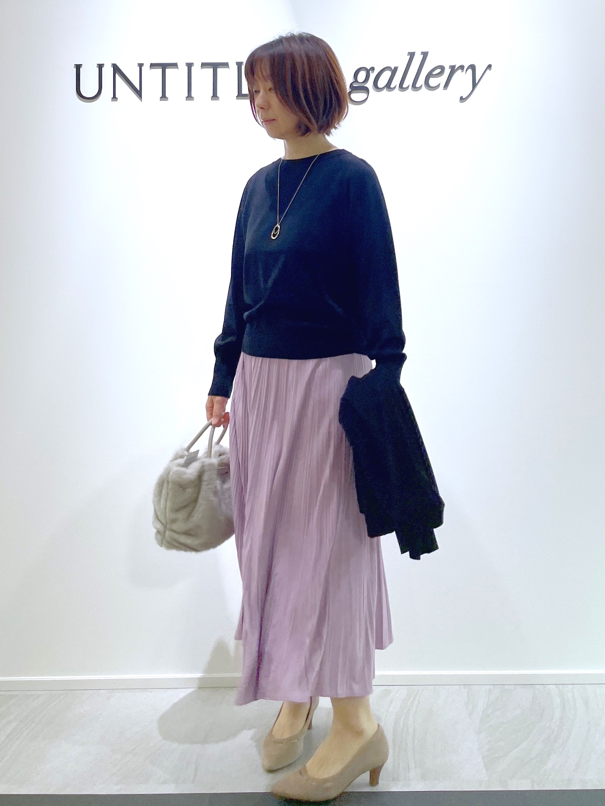 hanaさんの「UNTITLED｜【アンサンブル可/秋羽織り/通勤】シルクウールカシミヤカーディガン」を使ったコーディネート