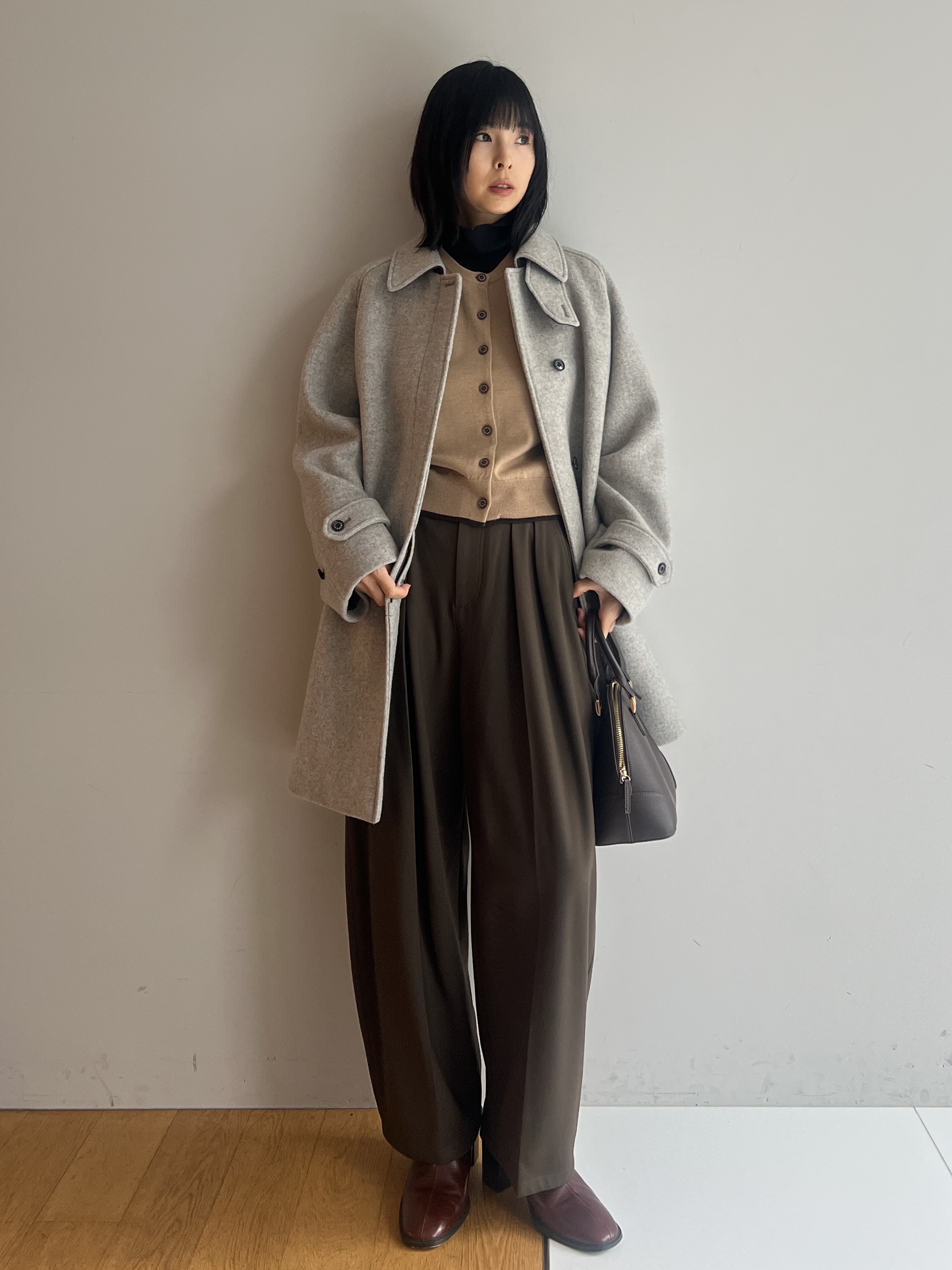 misaさんの「DRESSTERIOR｜【２WAY/良質ウール】バルマカンコクーンコート」を使ったコーディネート