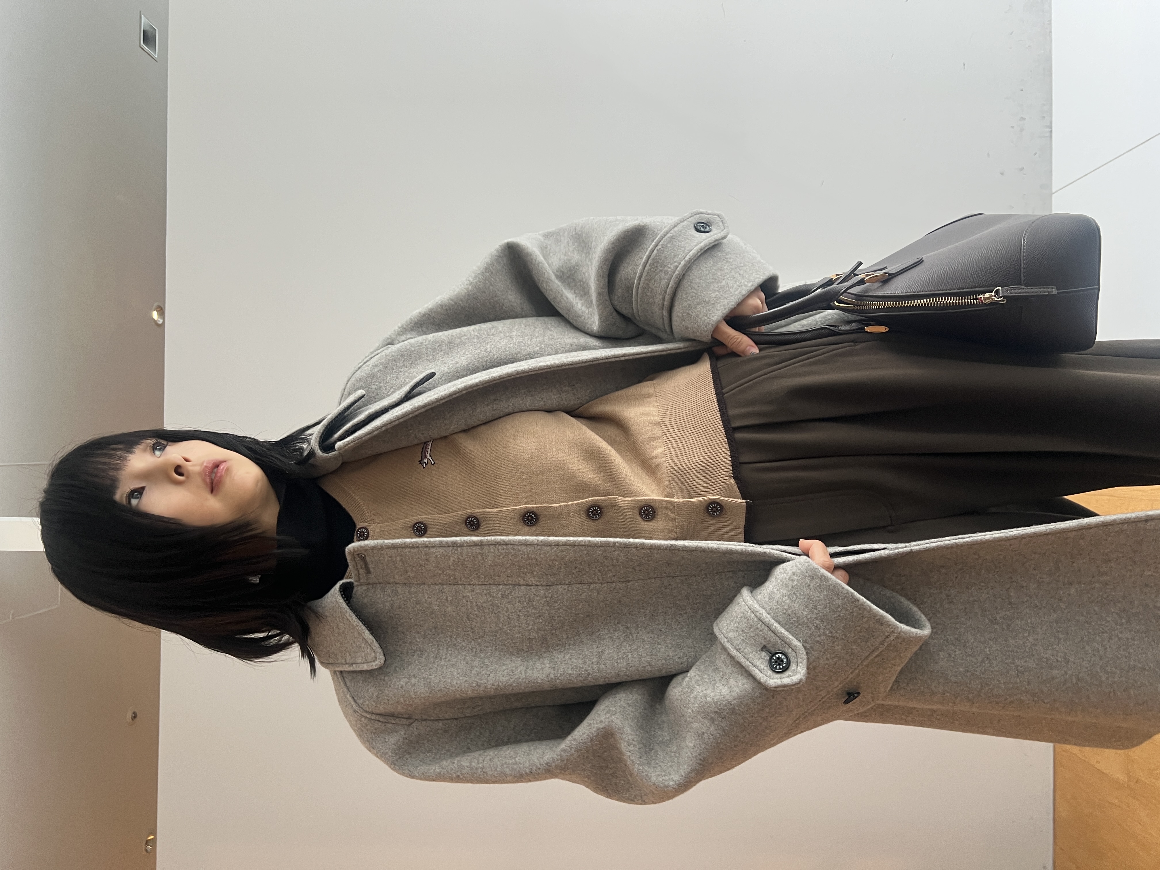 misaさんの「DRESSTERIOR｜【２WAY/良質ウール】バルマカンコクーンコート」を使ったコーディネート