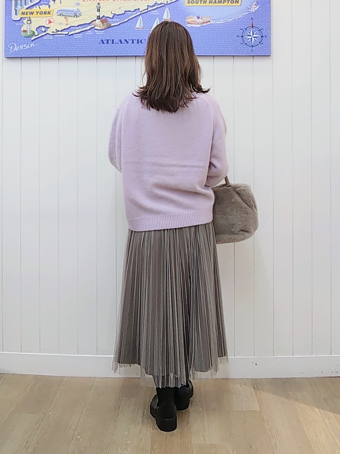 itoさんの「Dessin｜【洗える/ふんわりやわらかい】フォックスウールブレンド ニットプルオーバー」を使ったコーディネート