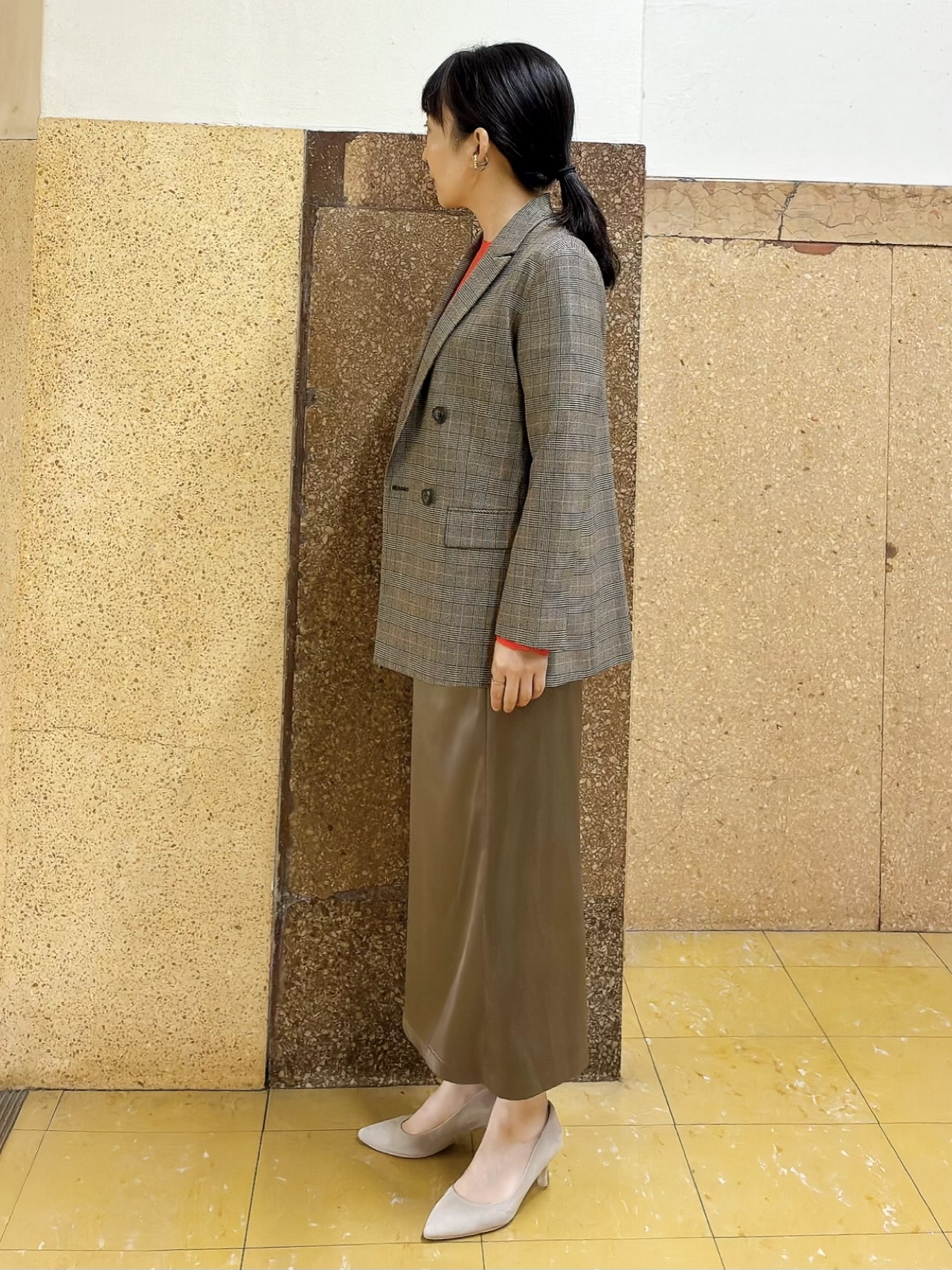 hattoriさんの「INDIVI｜【洗濯機OK／ストレッチ◎】秋はじめのダブルジャケット」を使ったコーディネート