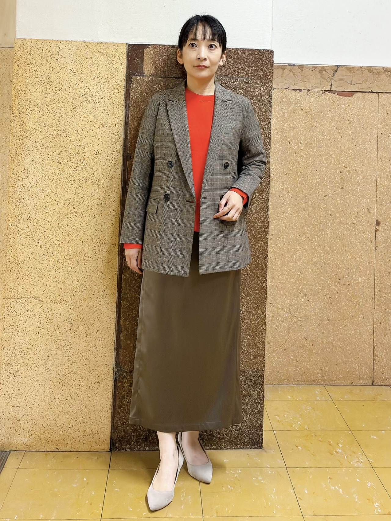 hattoriさんの「INDIVI｜【洗濯機OK／ストレッチ◎】秋はじめのダブルジャケット」を使ったコーディネート