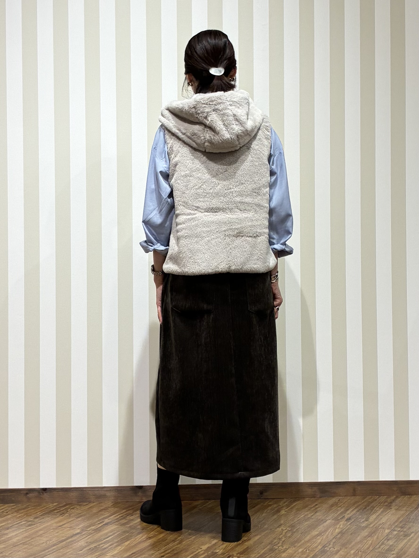 SAOさんの「SHOO･LA･RUE｜【洗濯機可/撥水/マルチWAY】ファーライナー付き 毎日欲張りマンパ」を使ったコーディネート