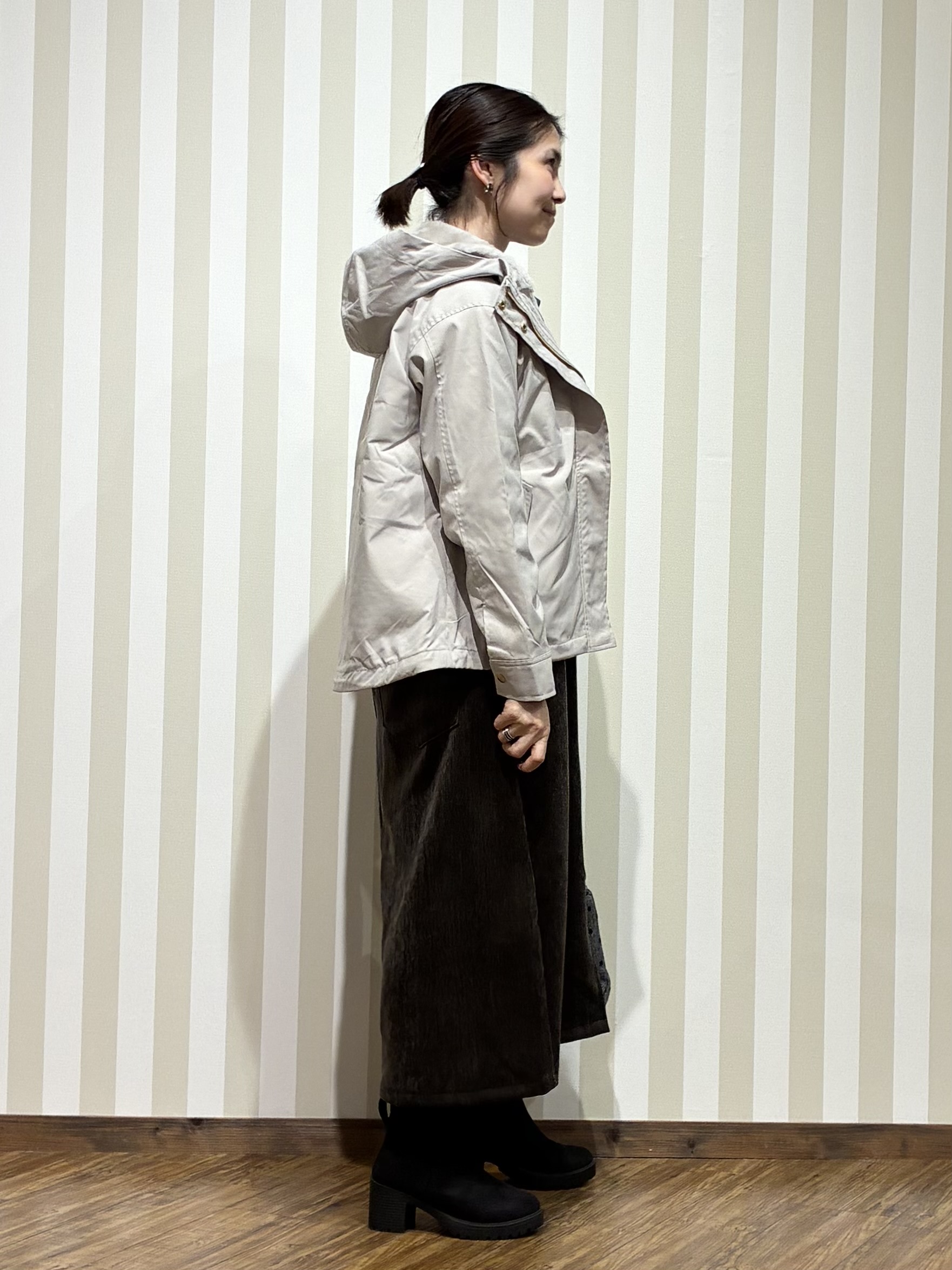 SAOさんの「SHOO･LA･RUE｜【洗濯機可/撥水/マルチWAY】ファーライナー付き 毎日欲張りマンパ」を使ったコーディネート