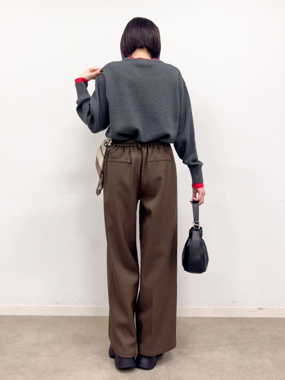 𝐜𝐡𝐢𝐤𝐚さんの「SHOO･LA･RUE｜【洗濯機可/S-LL】配色がアクセント スウェットライクニット」を使ったコーディネート