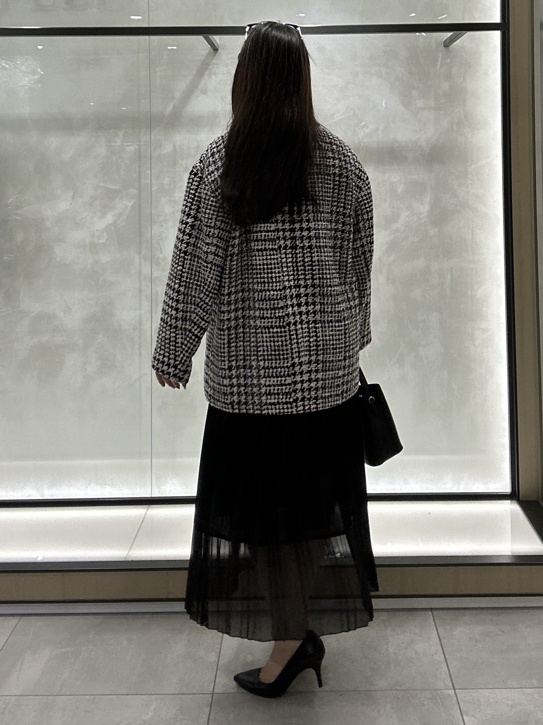 YURIさんの「UNTITLED｜ツィードライクジャカードダブルコート」を使ったコーディネート