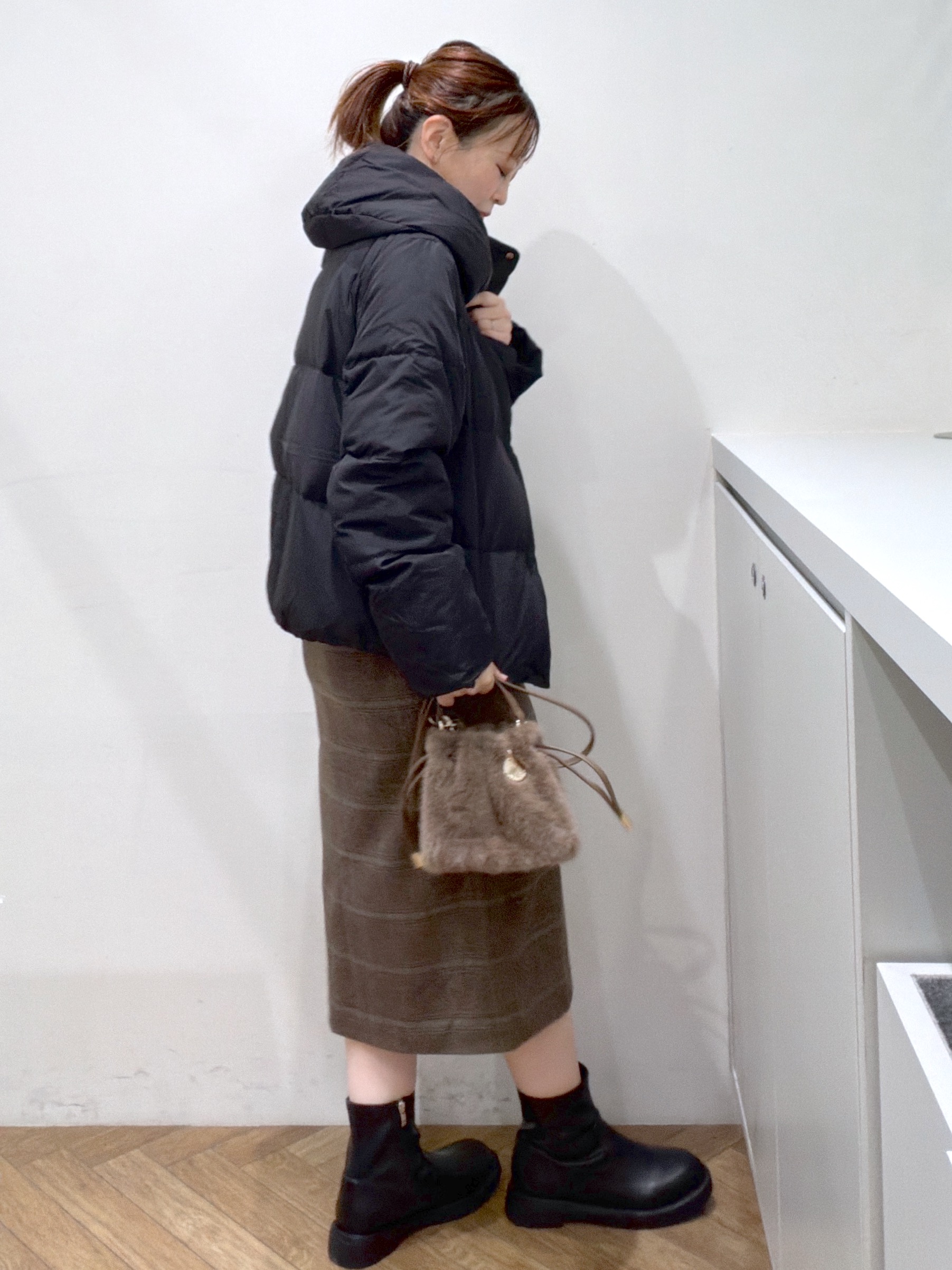 Junさんの「index｜河田ダウンショートコート 【洗濯機OK／静電気防止（裏地）／撥水／XS-3L】」を使ったコーディネート