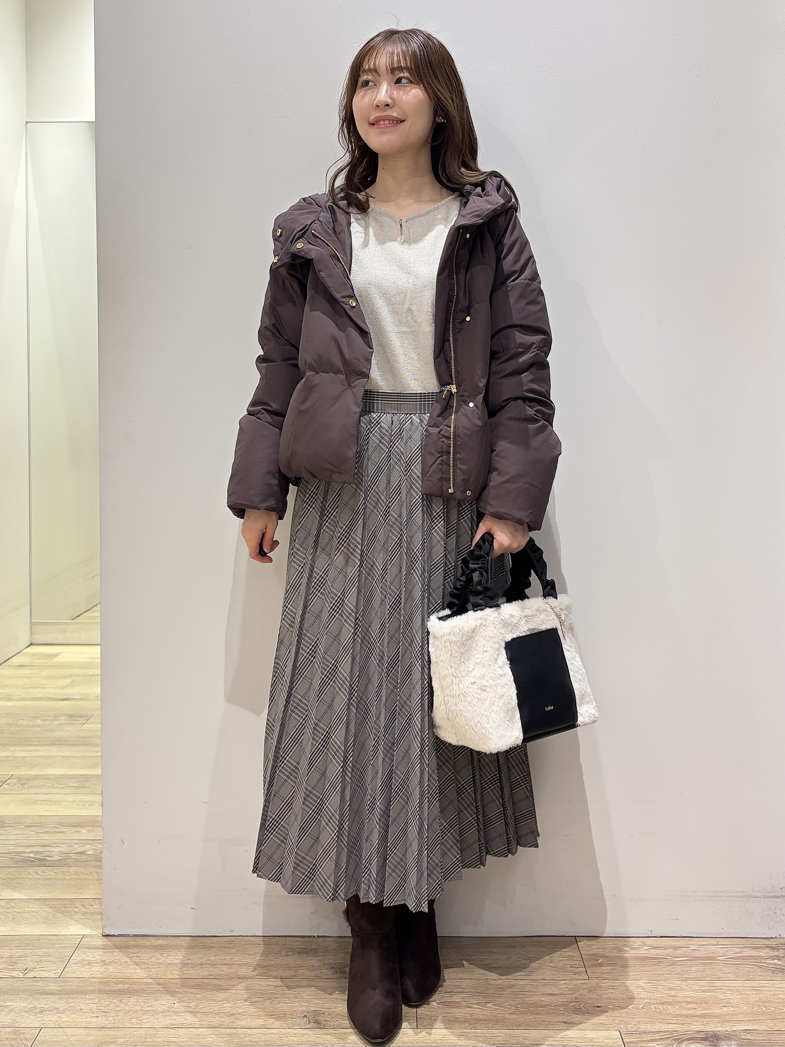 MOMOさんの「index｜河田ダウンショートコート 【洗濯機OK／静電気防止（裏地）／撥水／XS-3L】」を使ったコーディネート