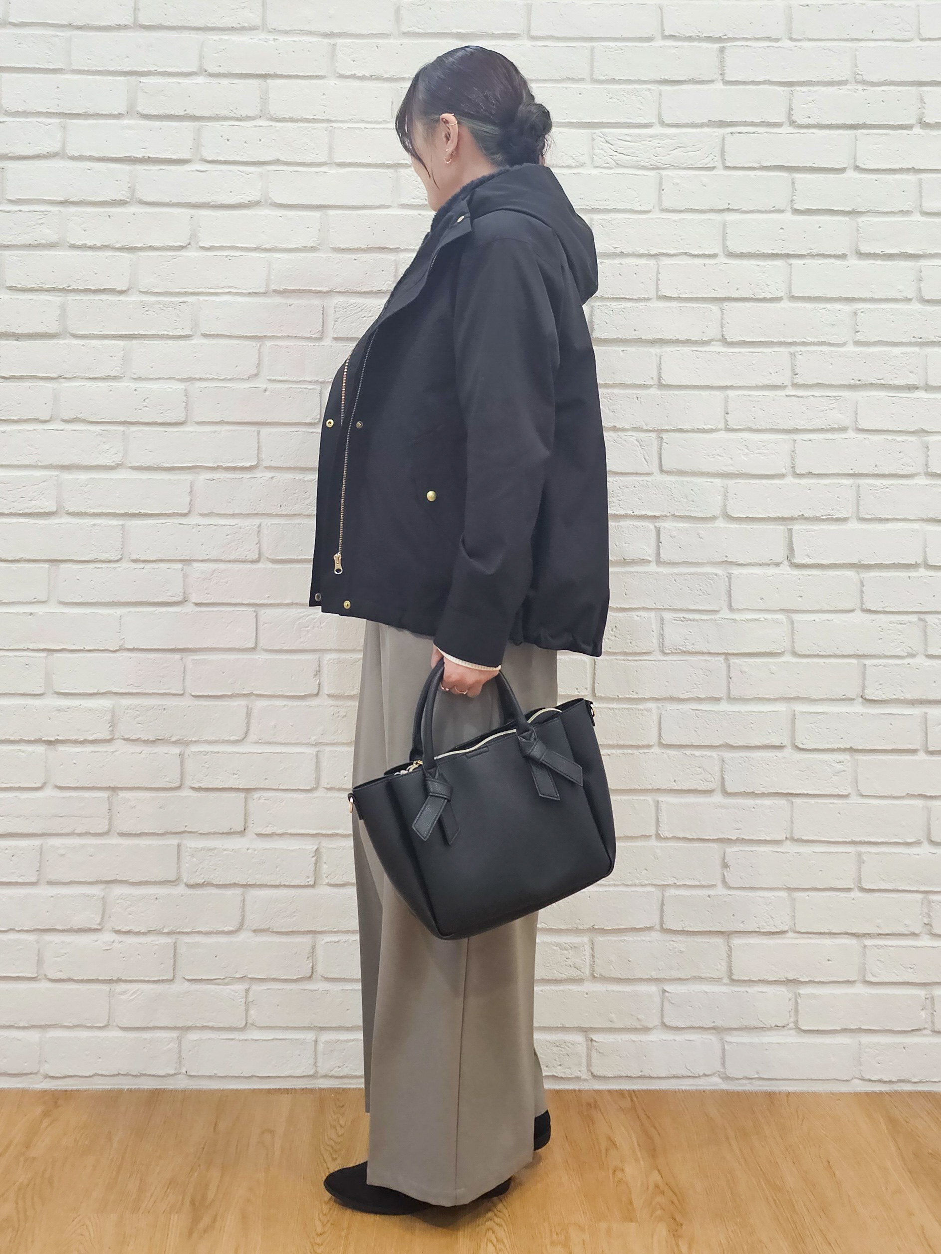 ゆゆさんの「SHOO･LA･RUE｜【洗濯機可/撥水/マルチWAY】ファーライナー付き 毎日欲張りマンパ」を使ったコーディネート