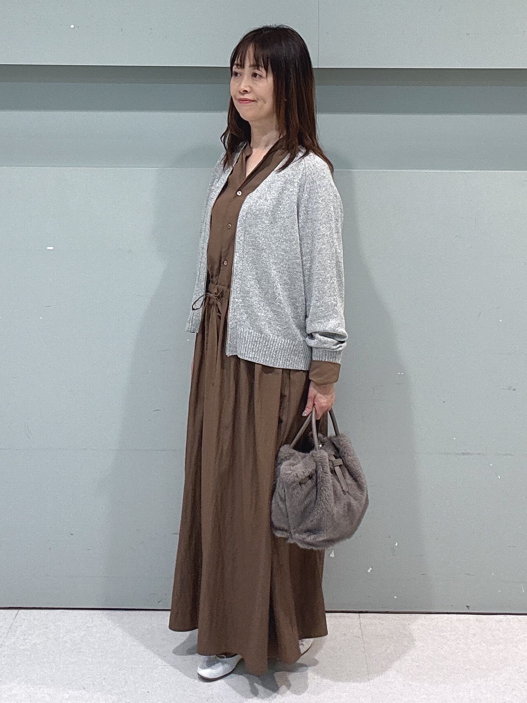 makiさんの「UNTITLED｜【店頭人気！】杢調ジップカーディガン」を使ったコーディネート